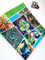 ATC It Up With Friends - Volume 1 - Goblins, Golems, Imps & Trolls - Community Collaborative Art Book front view