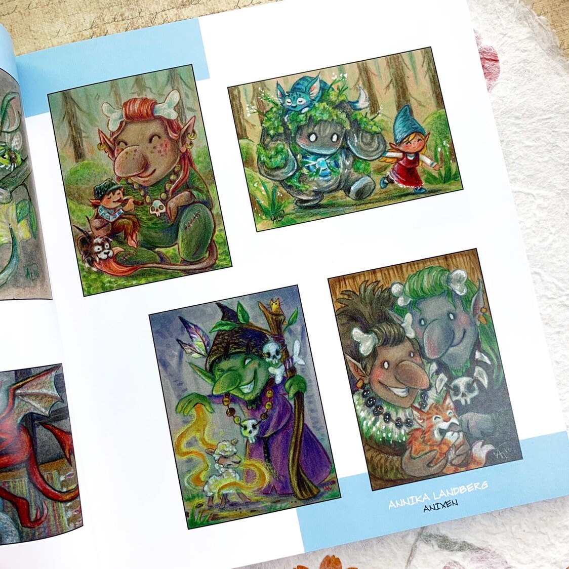 ATC It Up With Friends - Volume 2 - Among the Toadstools - Community Collaborative ACEO Art Book Alt 2