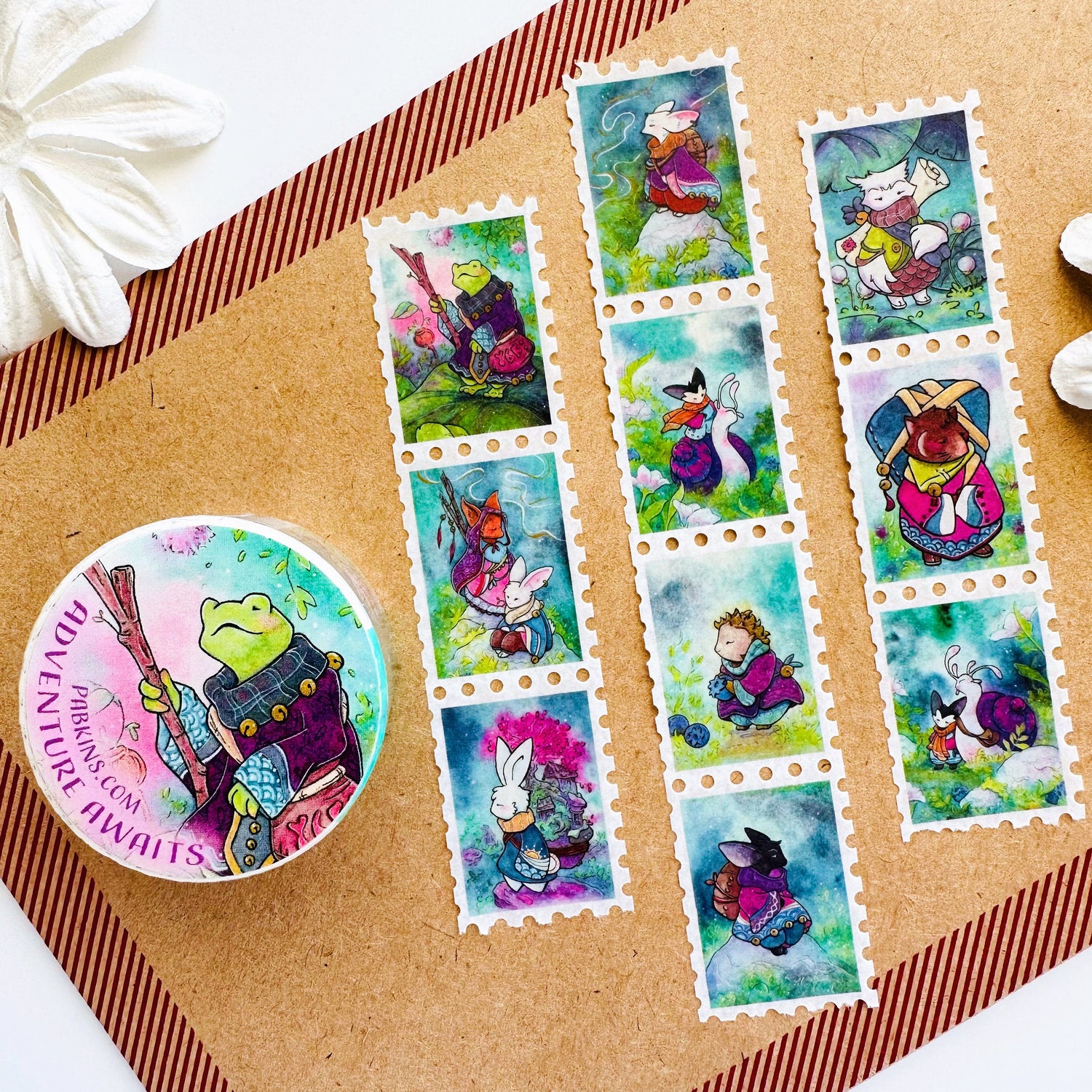 Adventure Awaits - Stamp Style Washi Tape Front View