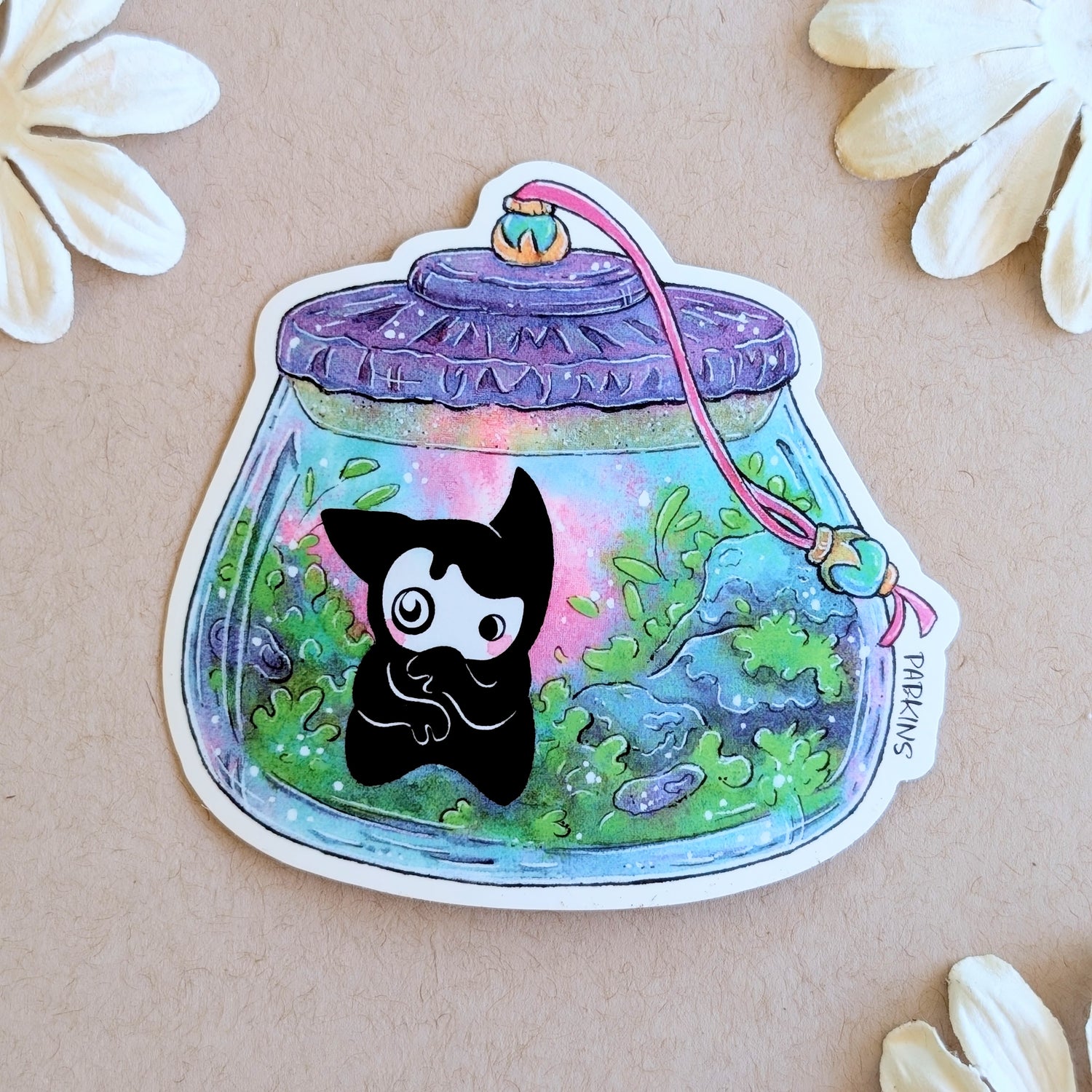 Bashful Spirit Jar - Vinyl Sticker