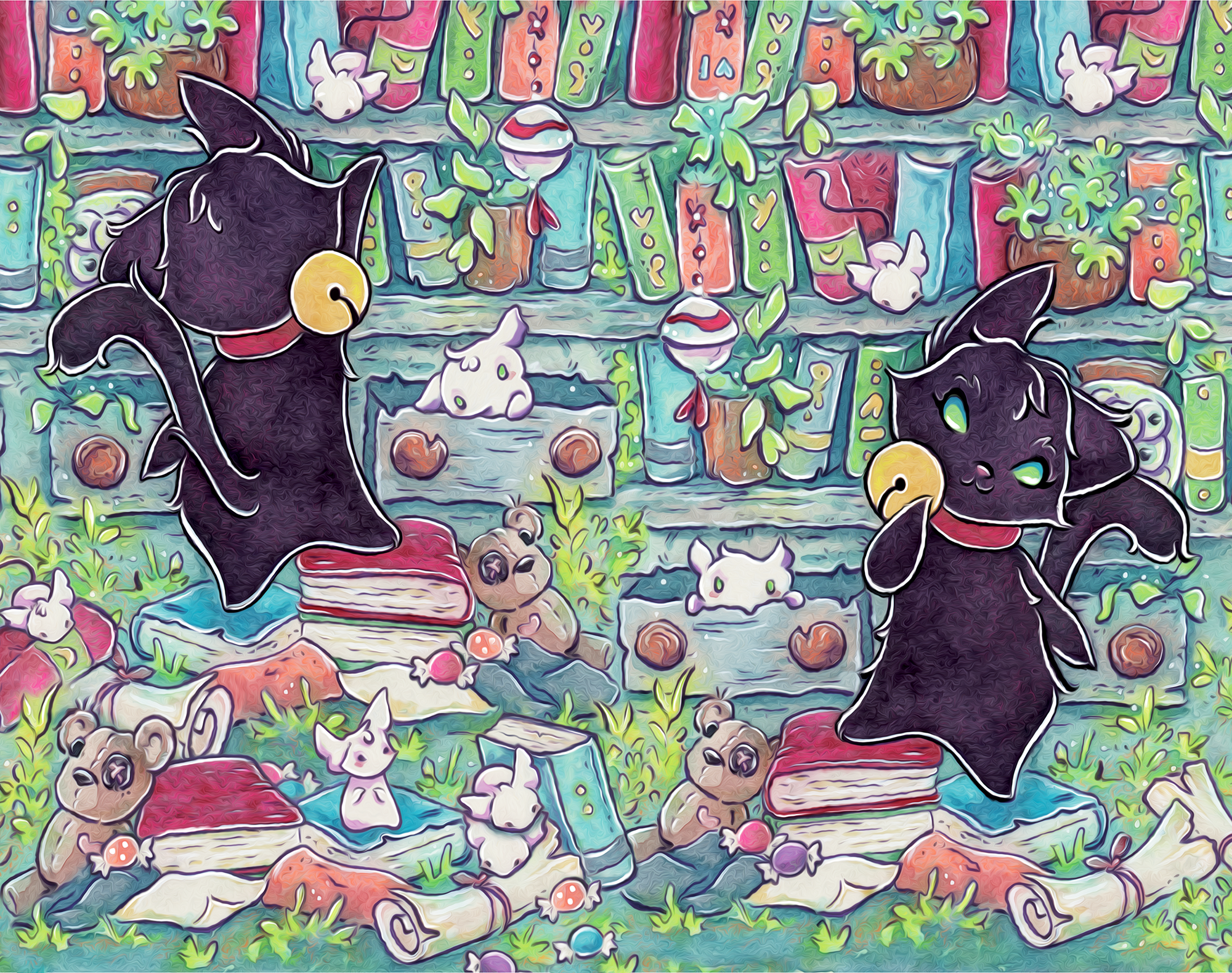 Cats catching Mice