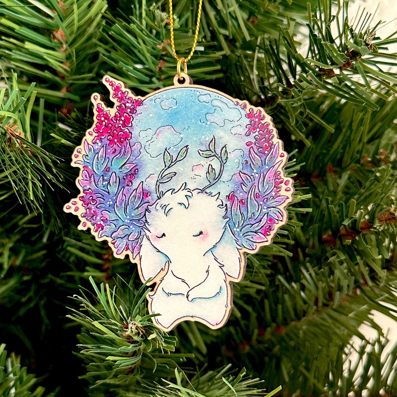 Blue Moon Jackalope - Ornament Front View