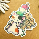 Cat Snack Fisher - vinyl sticker Alt View