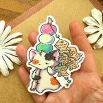 Cat Snack Fisher - vinyl sticker Alt View 2