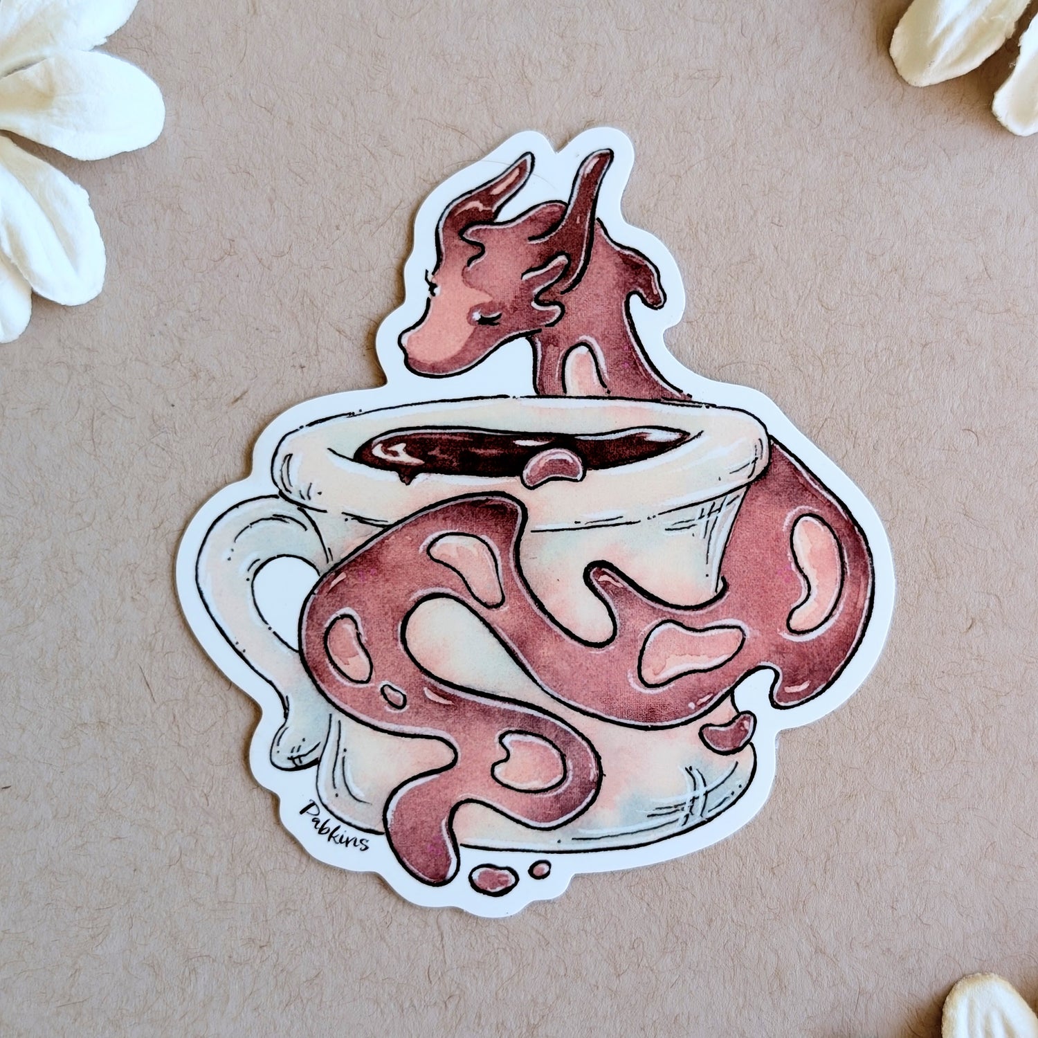 Coffee Dragon - Vinyl Sticker