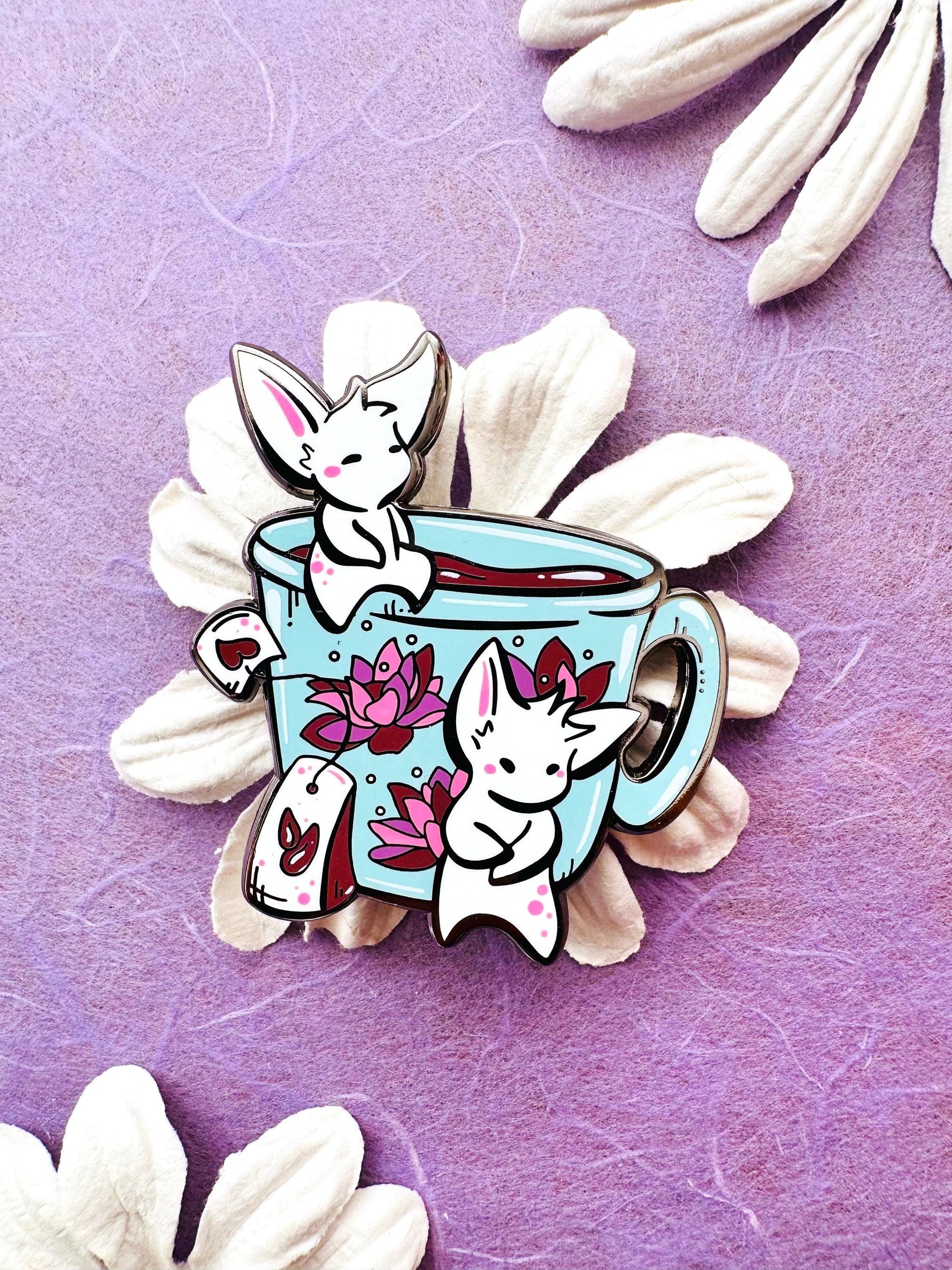Coffee Critters - hard enamel pin alt view