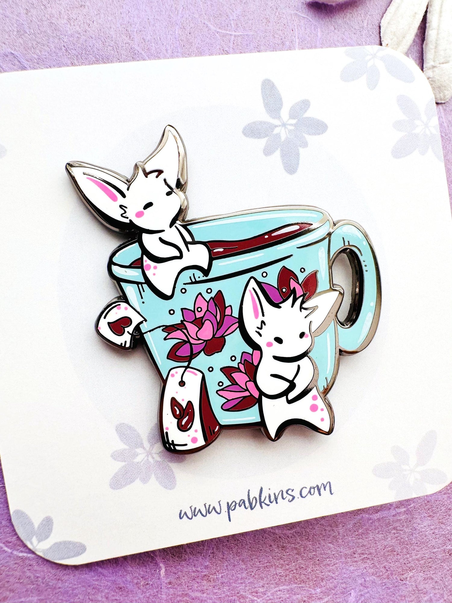 Coffee Critters - hard enamel pin front view