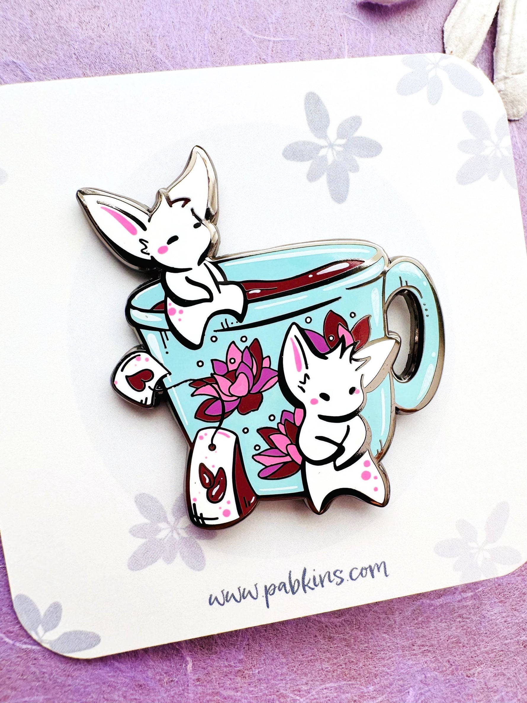 Coffee Critters - hard enamel pin front view
