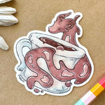 Coffee Dragon - vinyl sticker Alt View 2