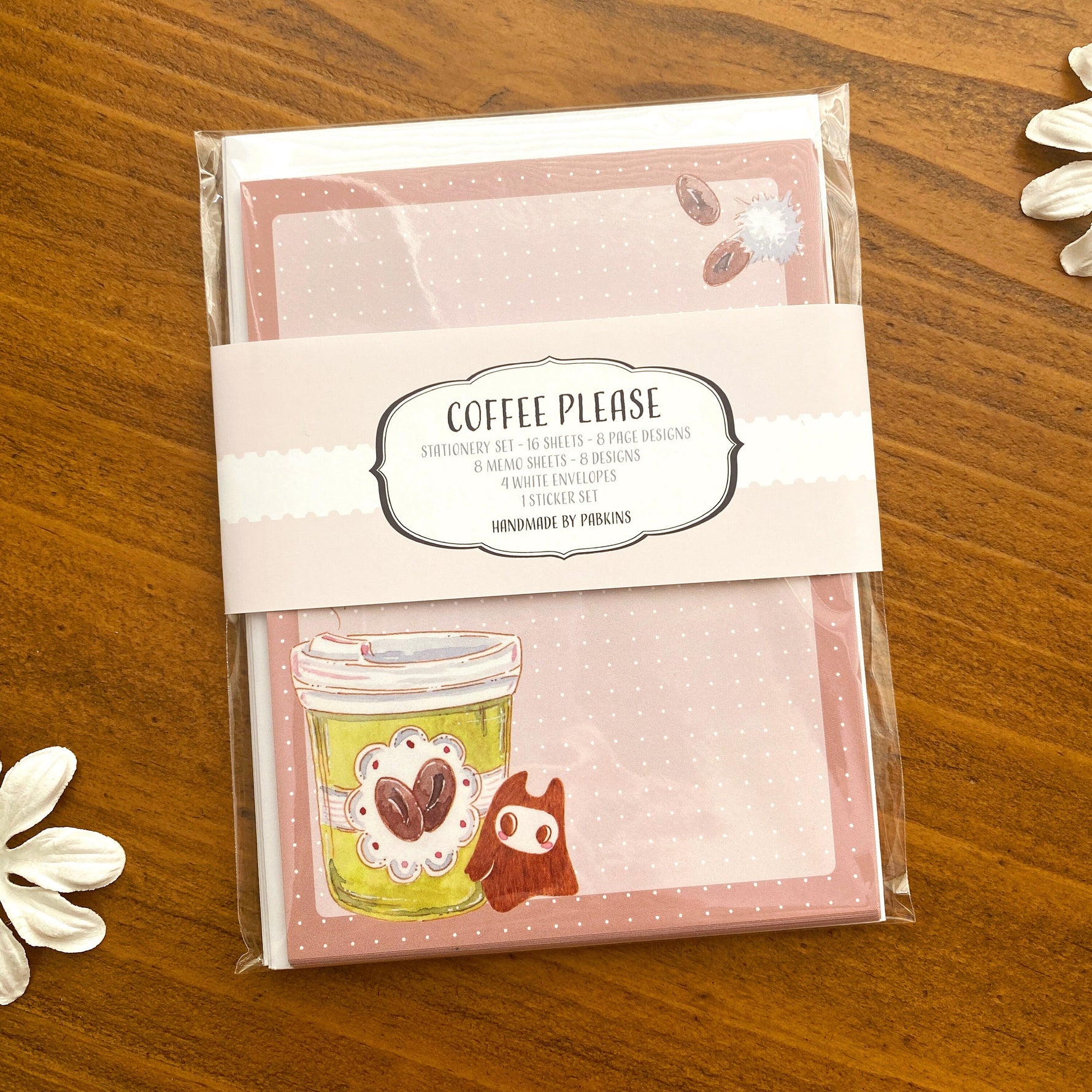 Coffee Please - Little Spirits - Stationery set Packaged