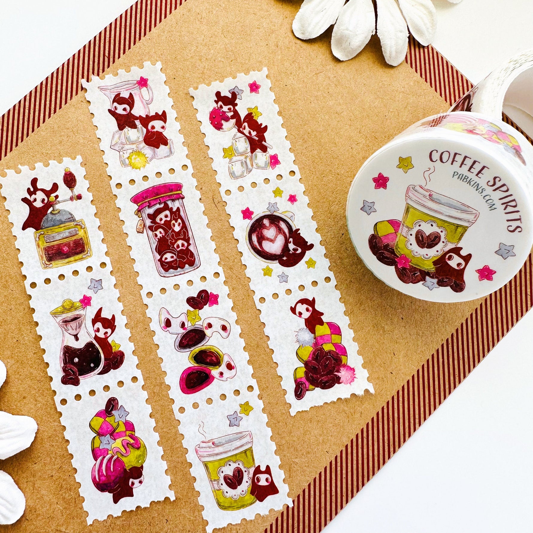 Coffee Spirits - Stamp Style Washi Tape Alt view 2