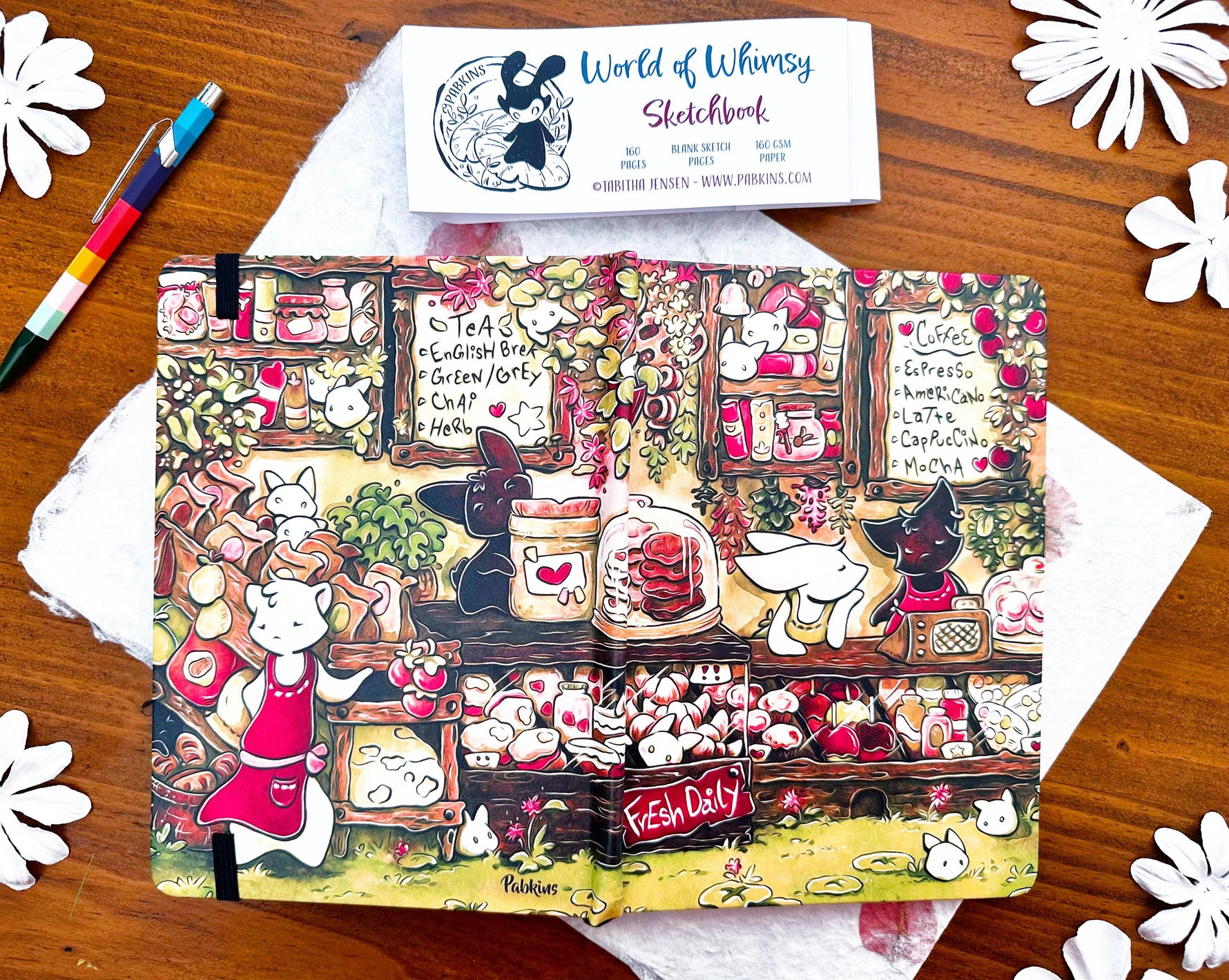 Creature Café & Bakery - Hardcover Sketchbook Full View
