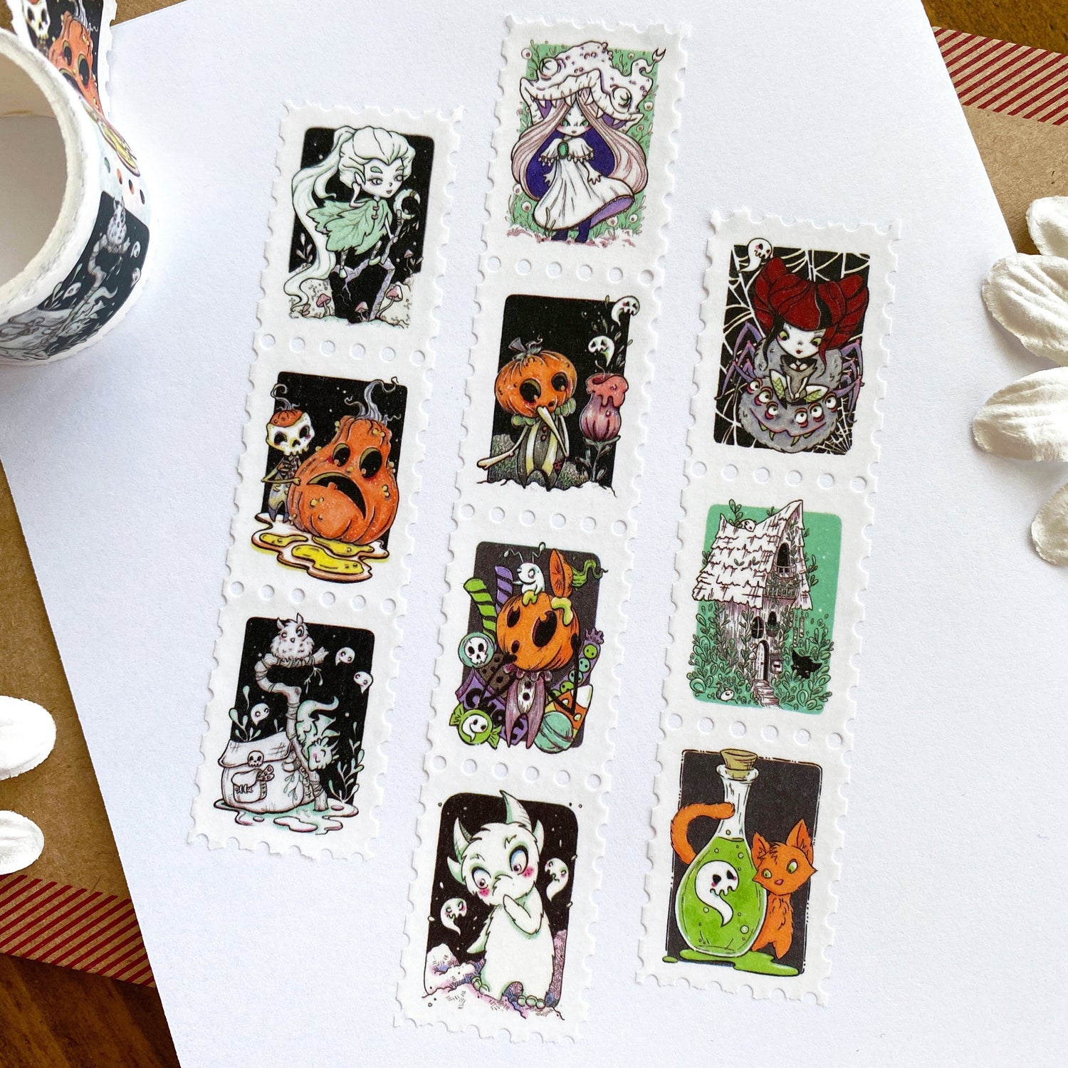 Cute Spooks - Stamp Style Washi Tape Front