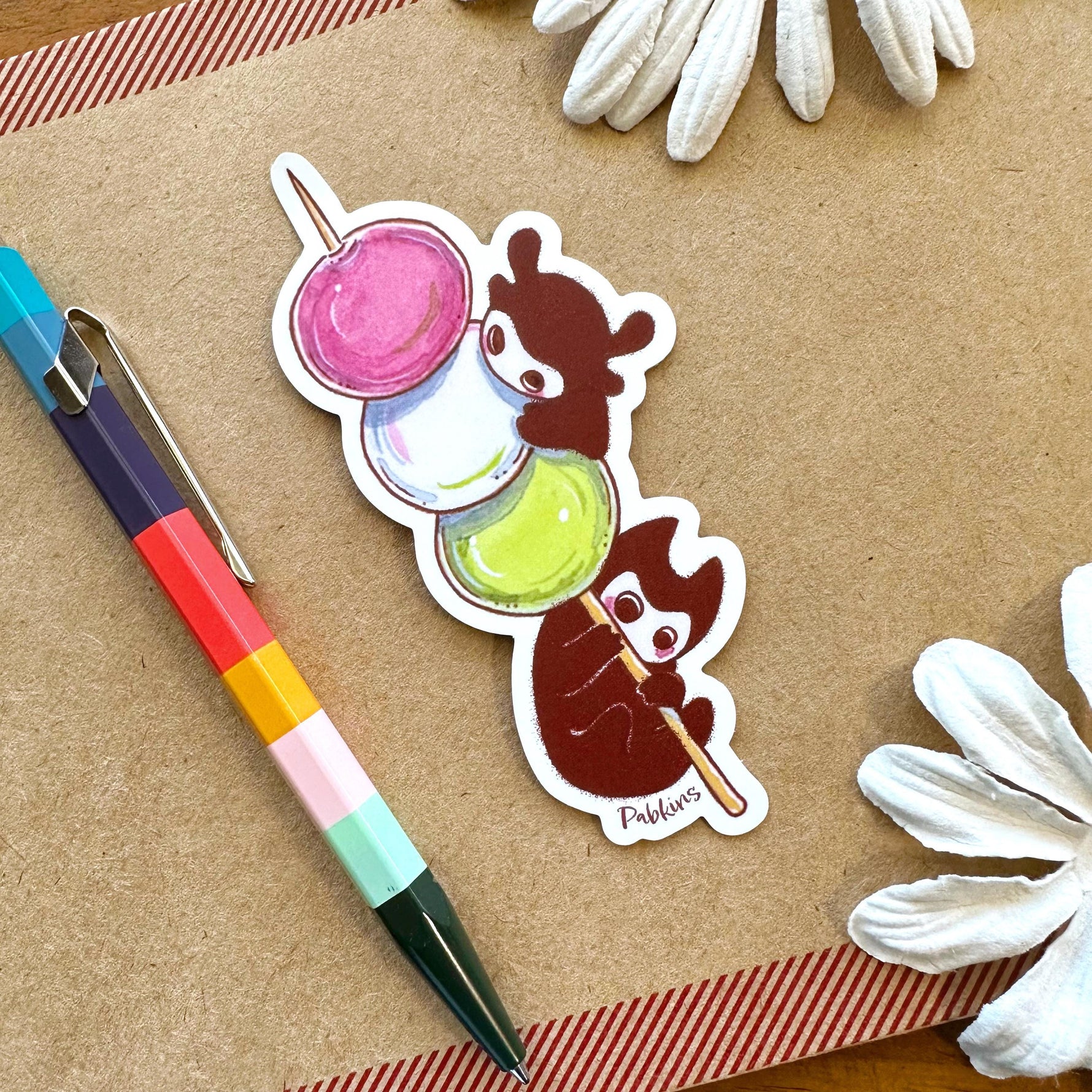 Dango Mochi Spirit - vinyl sticker Front View