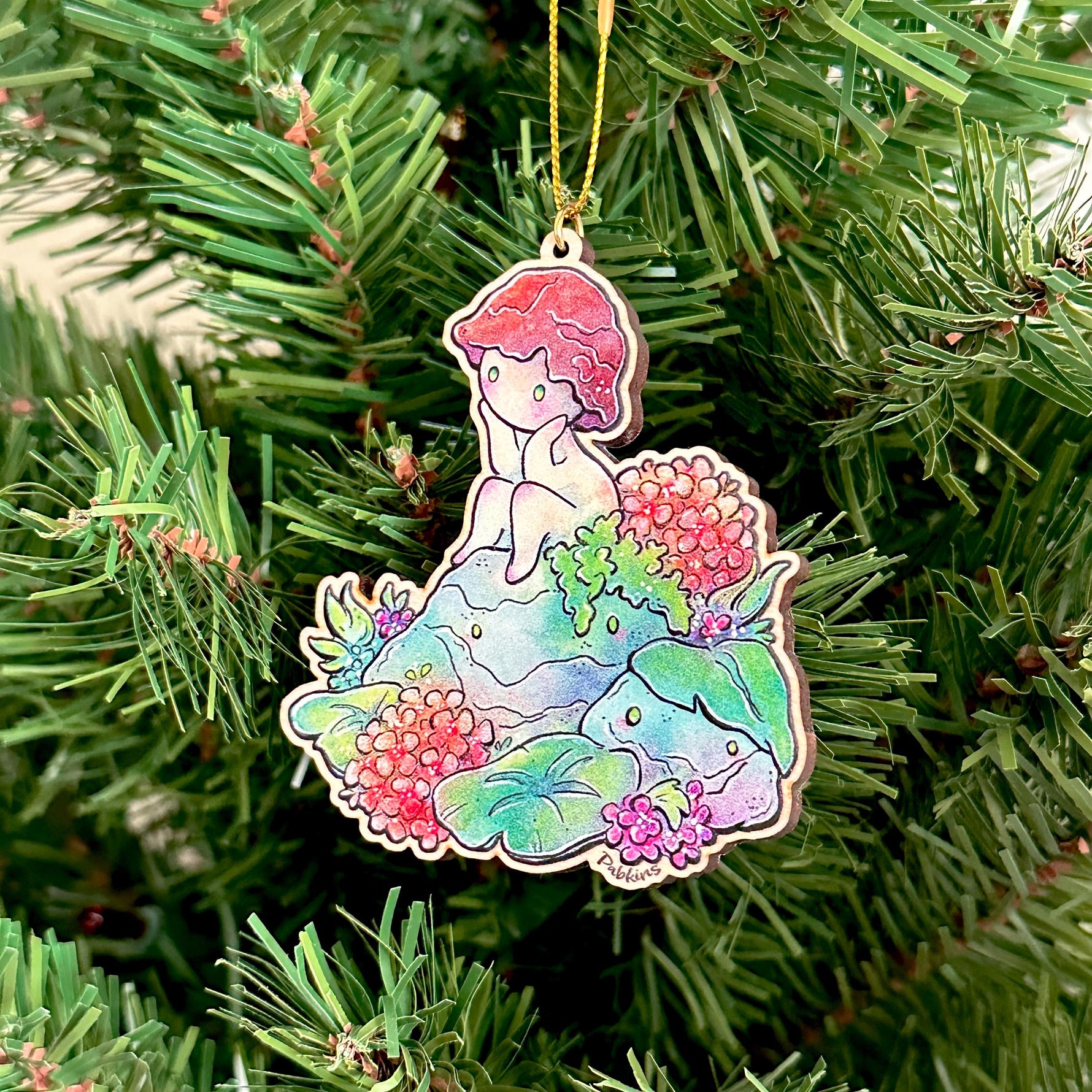 Daydreaming Mushi - Ornament Front View
