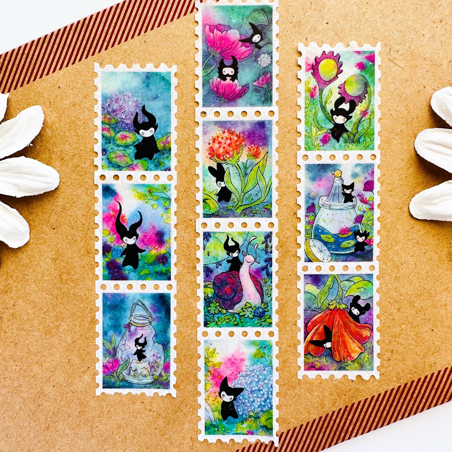 Enchanted Garden - Stamp Style Washi Tape Full View