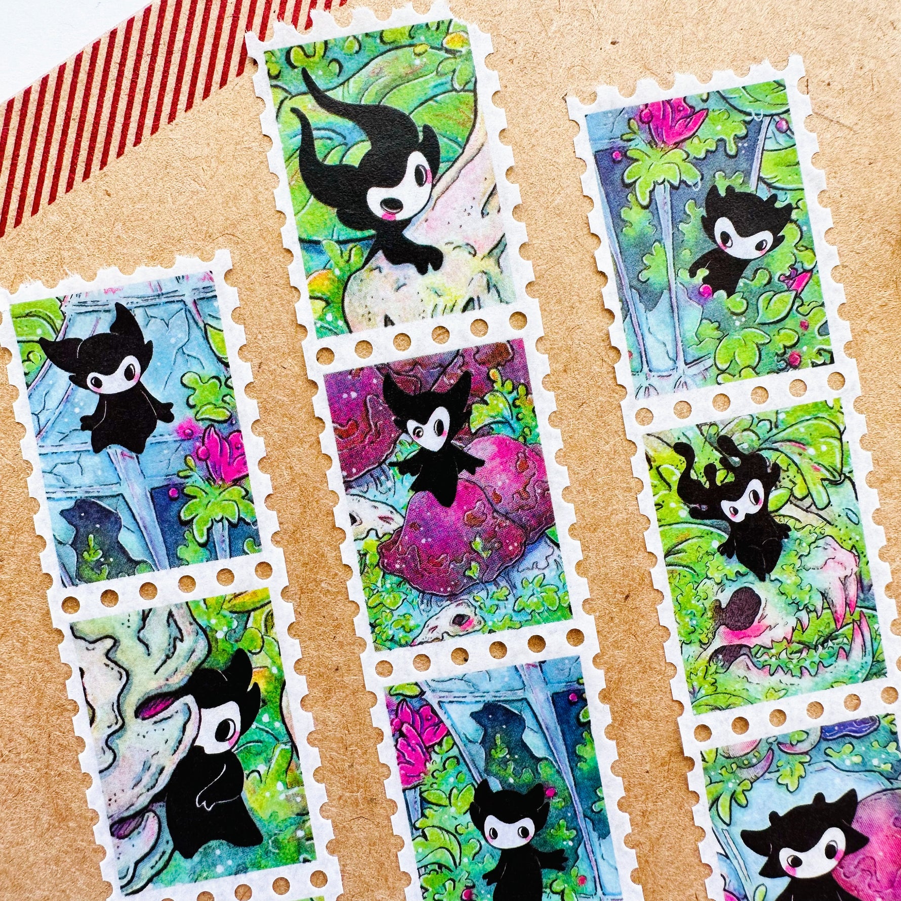 Hidden Spirits - Stamp Style Washi Tape Closeup
