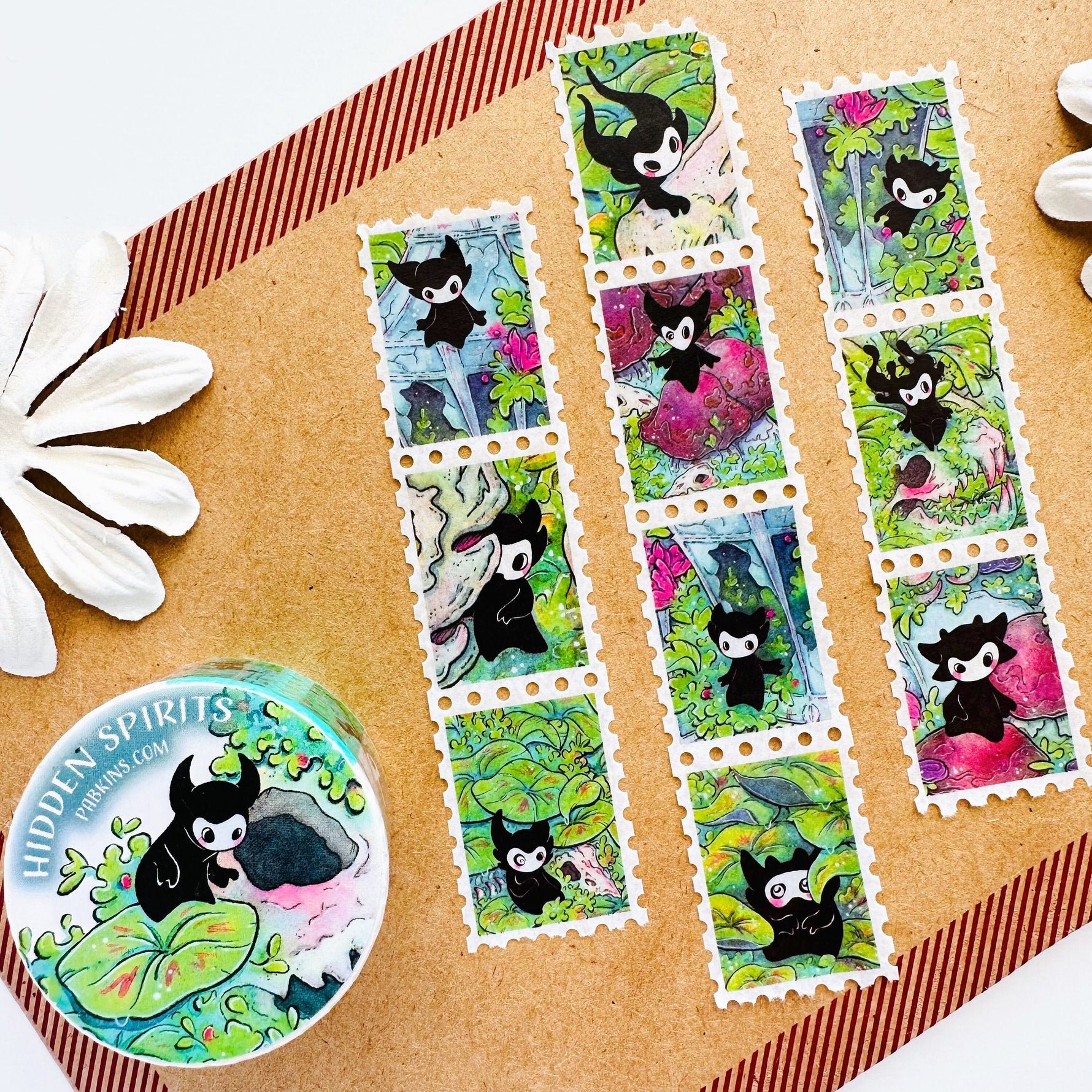Hidden Spirits - Stamp Style Washi Tape Front