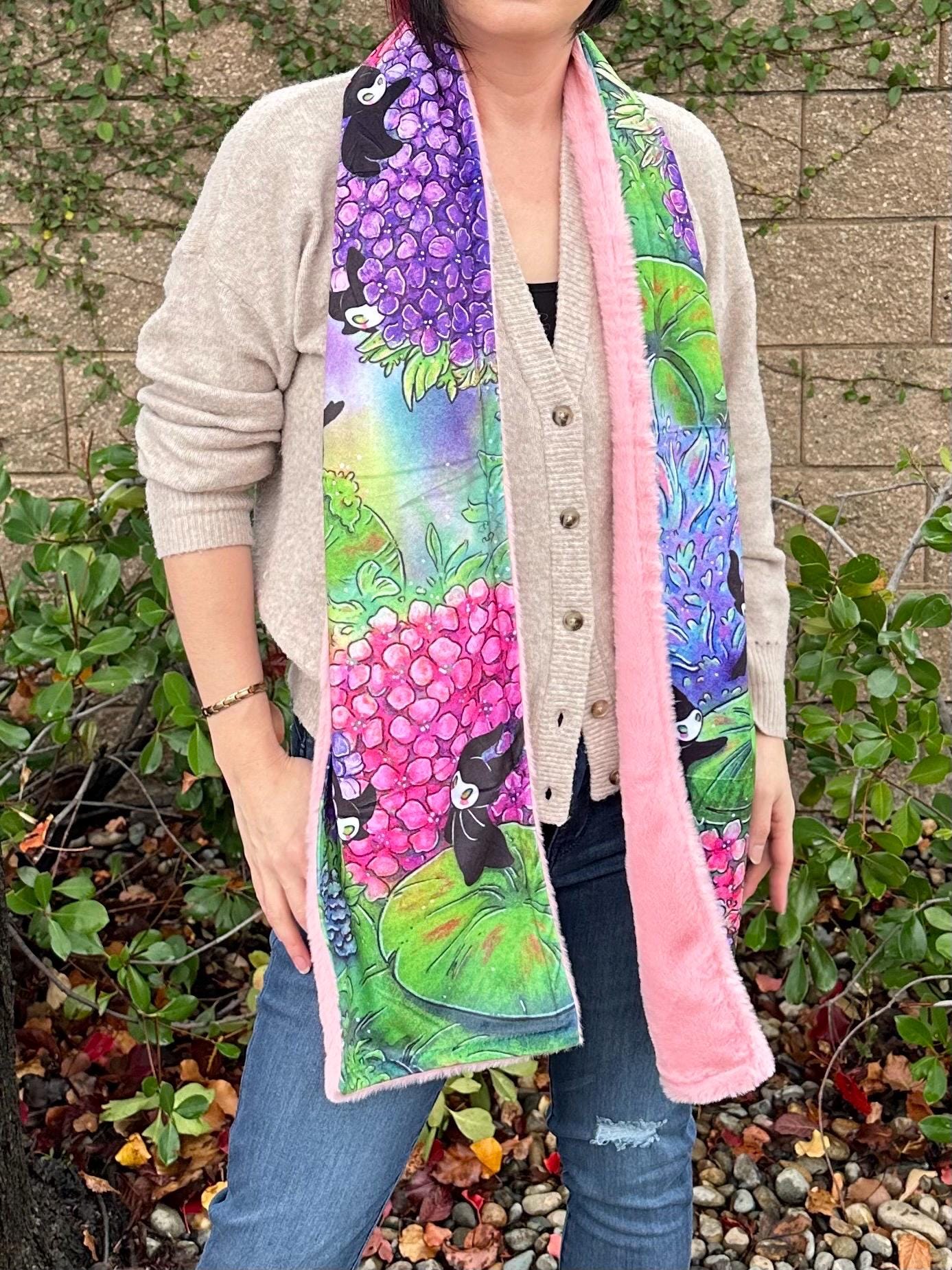 Hydrangea Spirits - Ultra Soft Scarf Front View