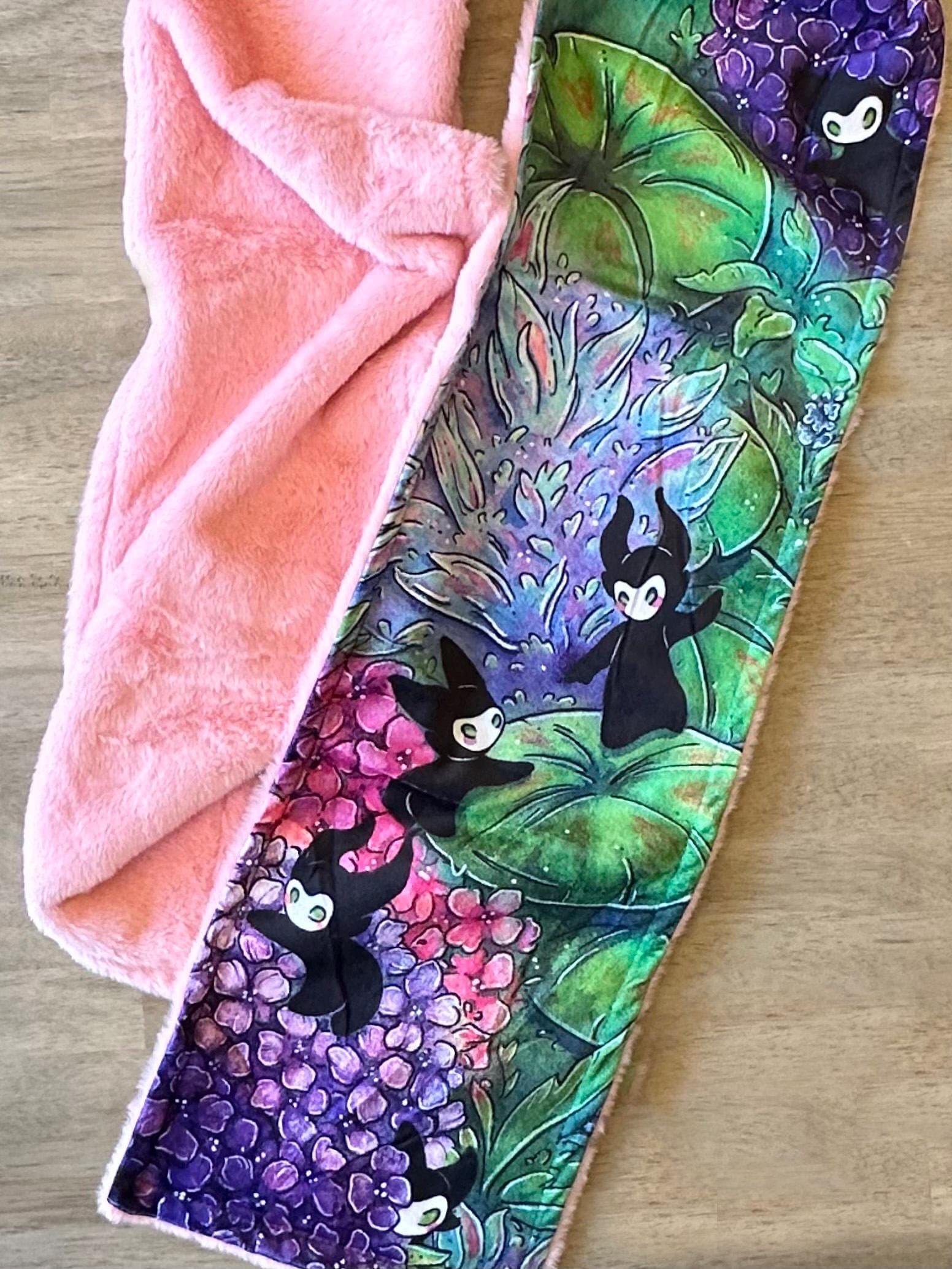 Hydrangea Spirits - Ultra Soft Scarf closeup 1