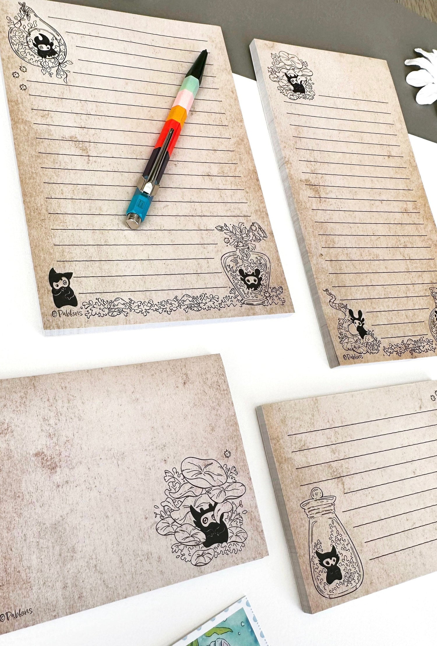 Inky Spirits - Stationery notepad set full view 3