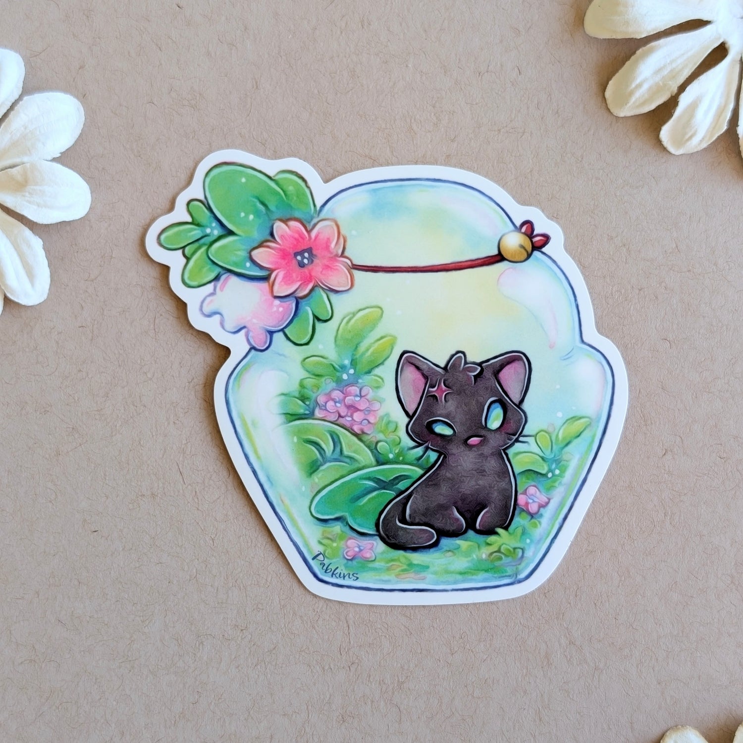 Kitten Terrarium - Vinyl Sticker