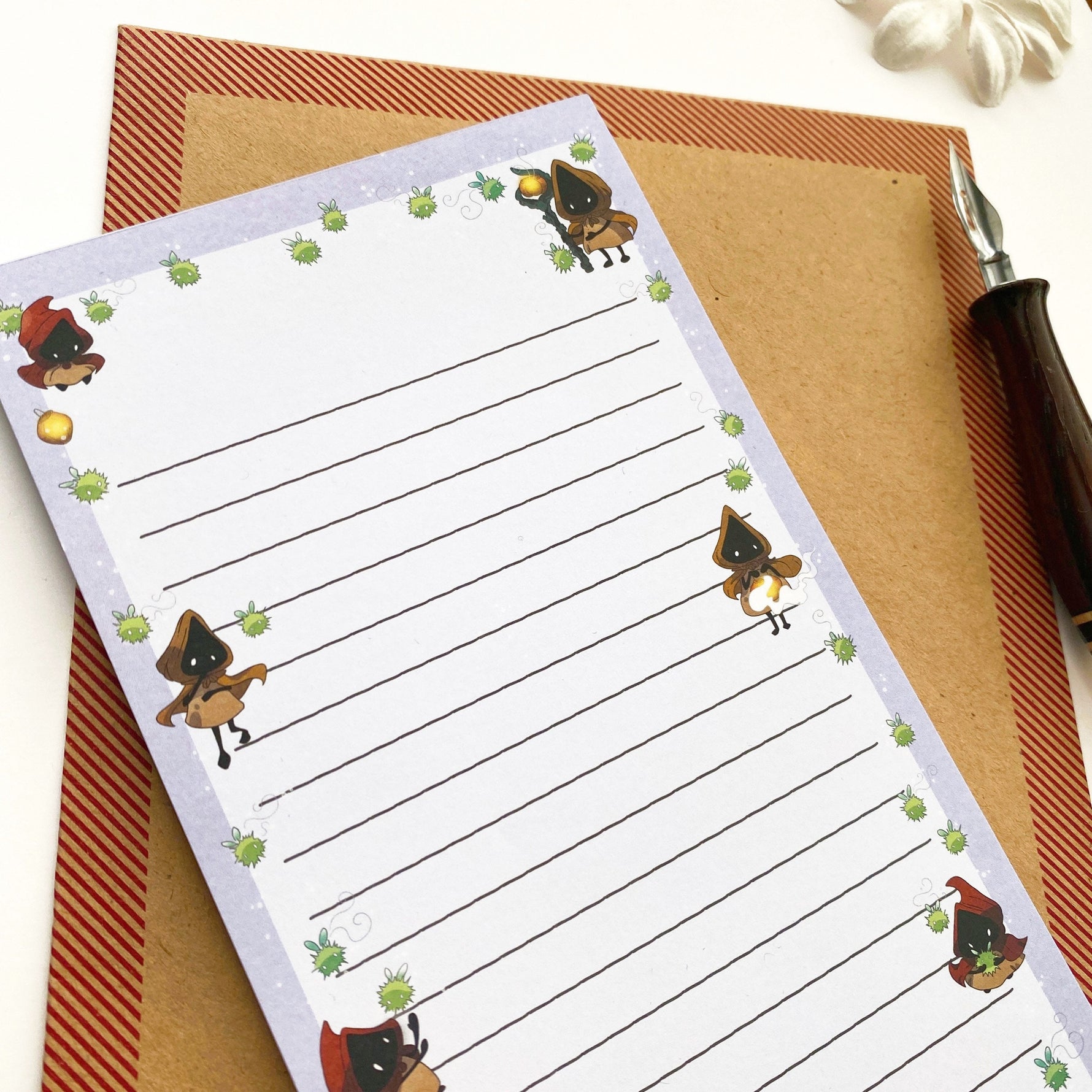 Lantern Light - List notepad Closeup