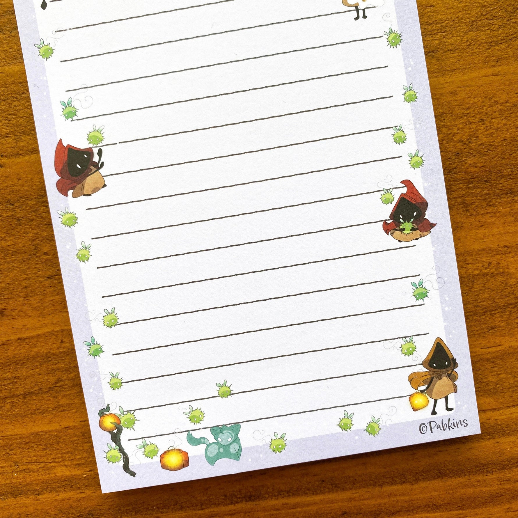 Lantern Light - List notepad closeup 4