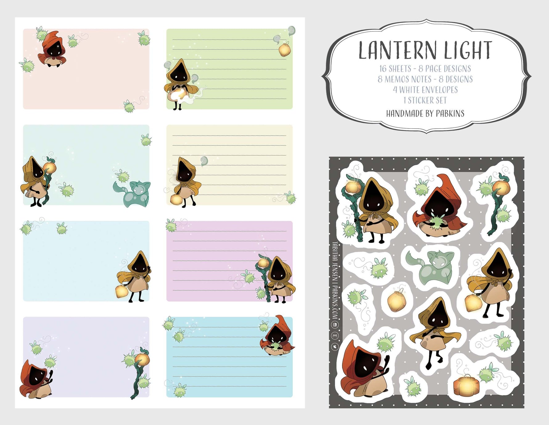 Lantern Light - Stationery Set Front View