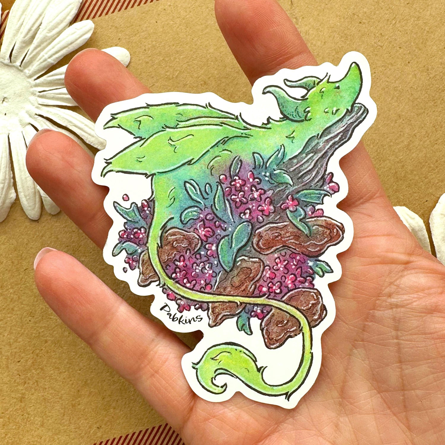 Lazy Dragon - vinyl sticker Alt View