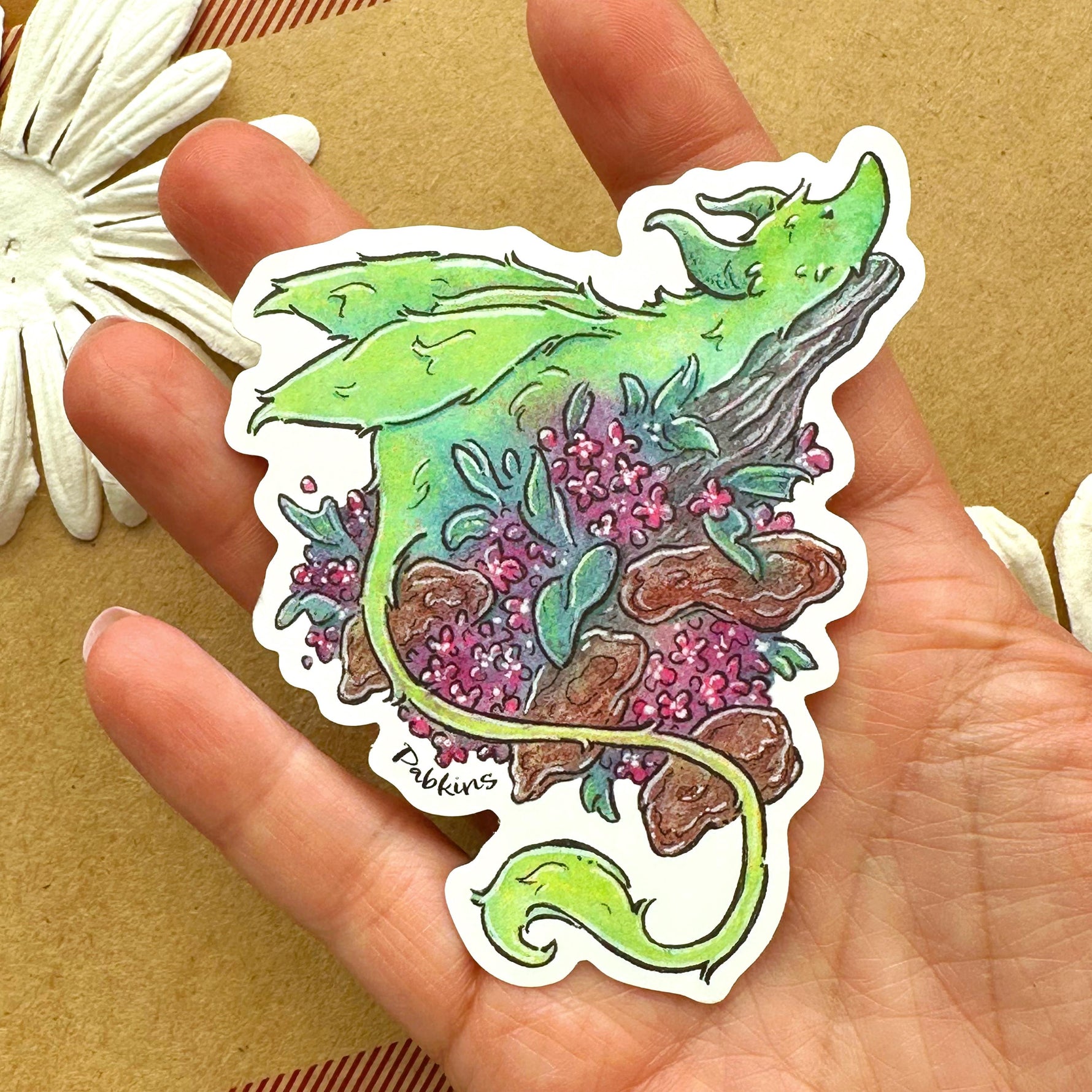 Lazy Dragon - vinyl sticker Alt View