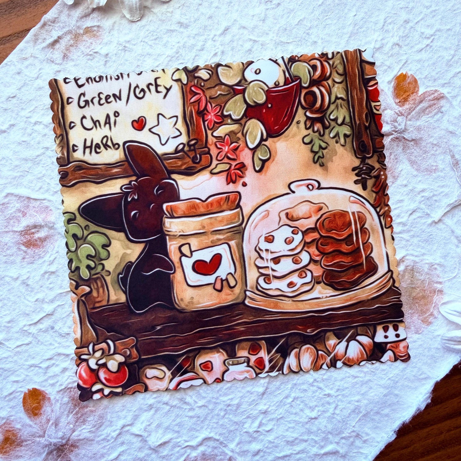 Lens cloth - Cat with Cookie Jar