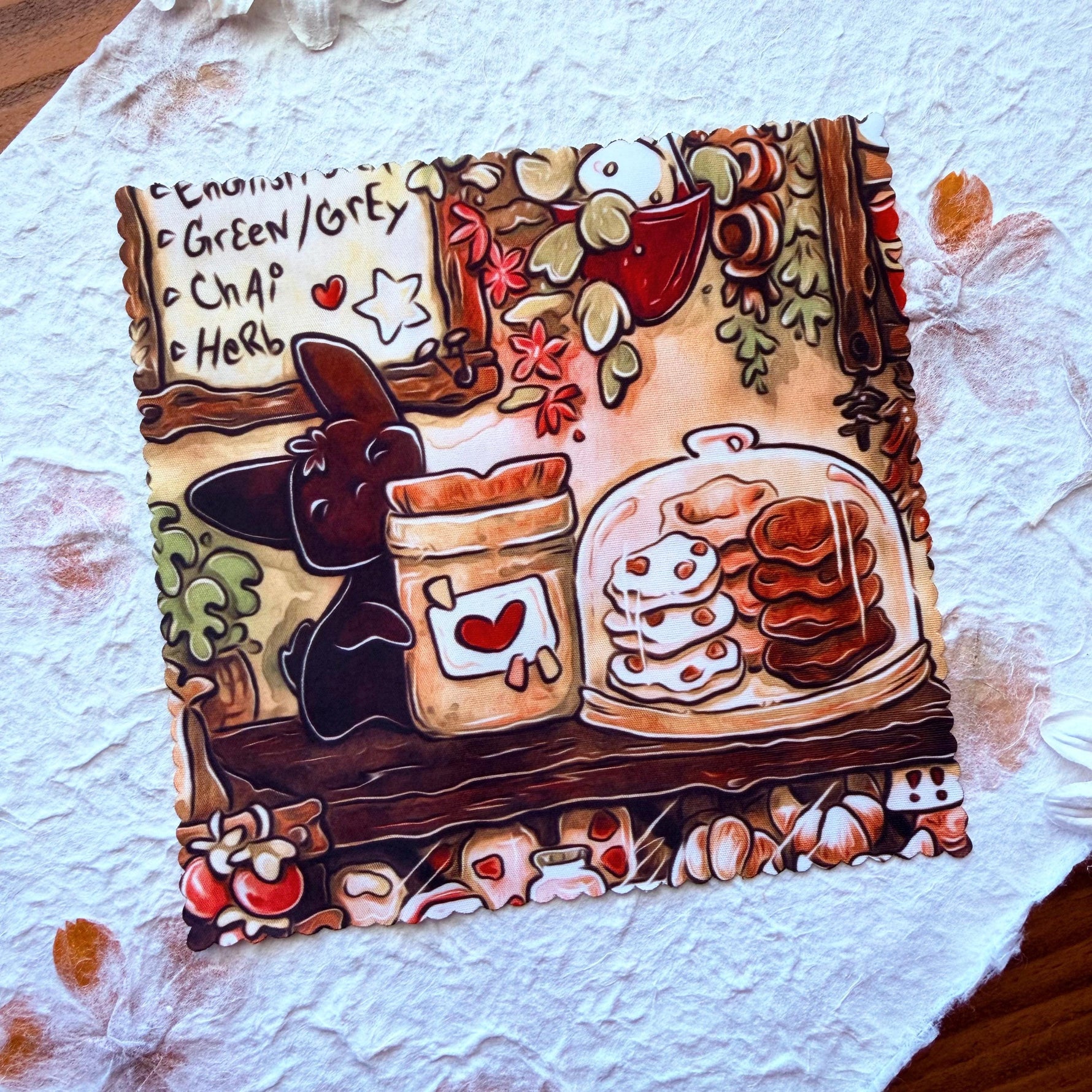 Lens cloth - Cat with Cookie Jar