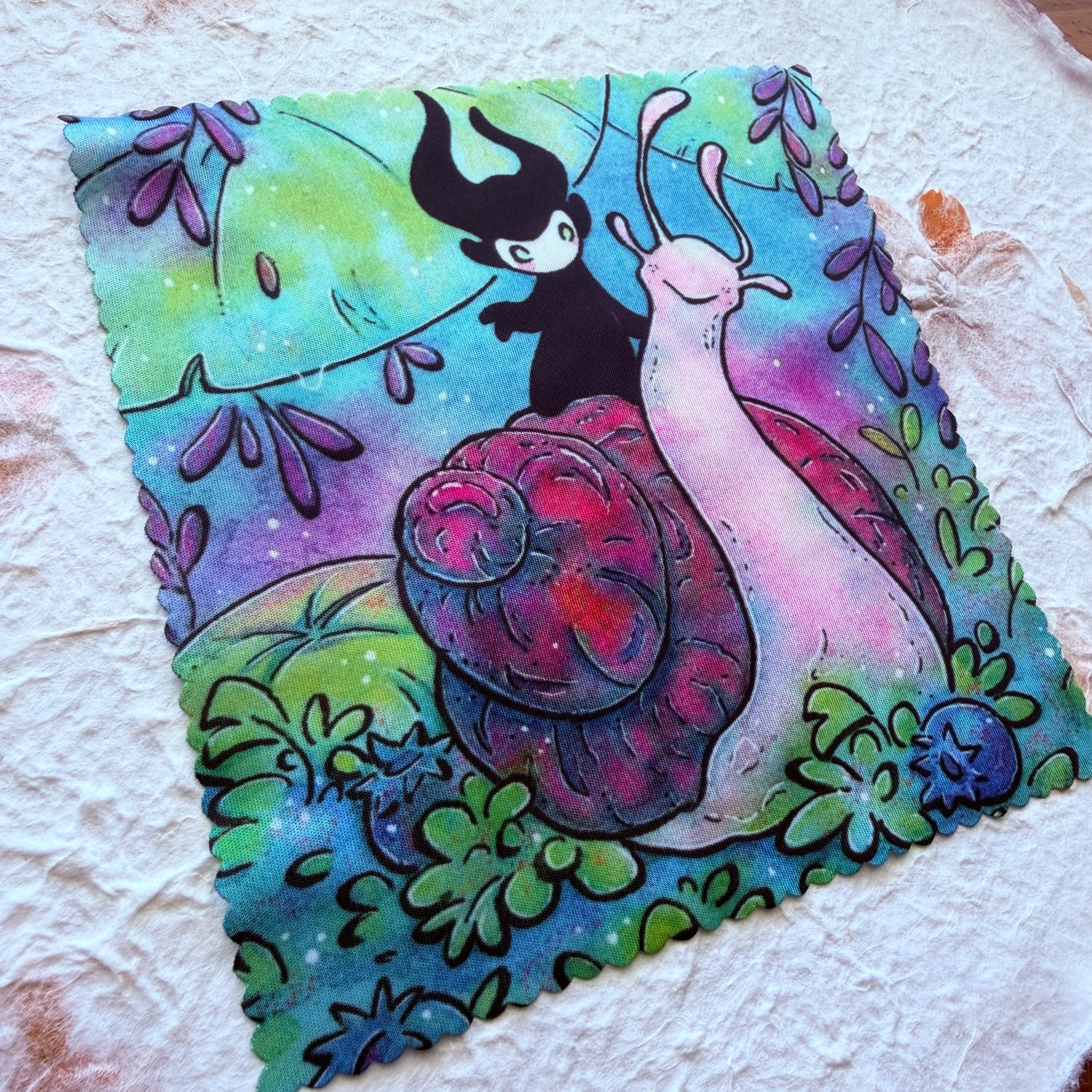 Lens cloth - Spirit Snail Rider Front View