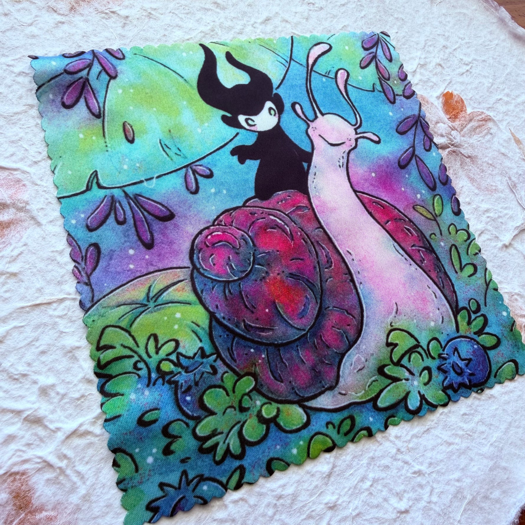 Lens cloth - Spirit Snail Rider Front View