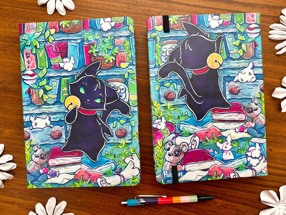 Library Cat - Hardcover Sketchbook Front View