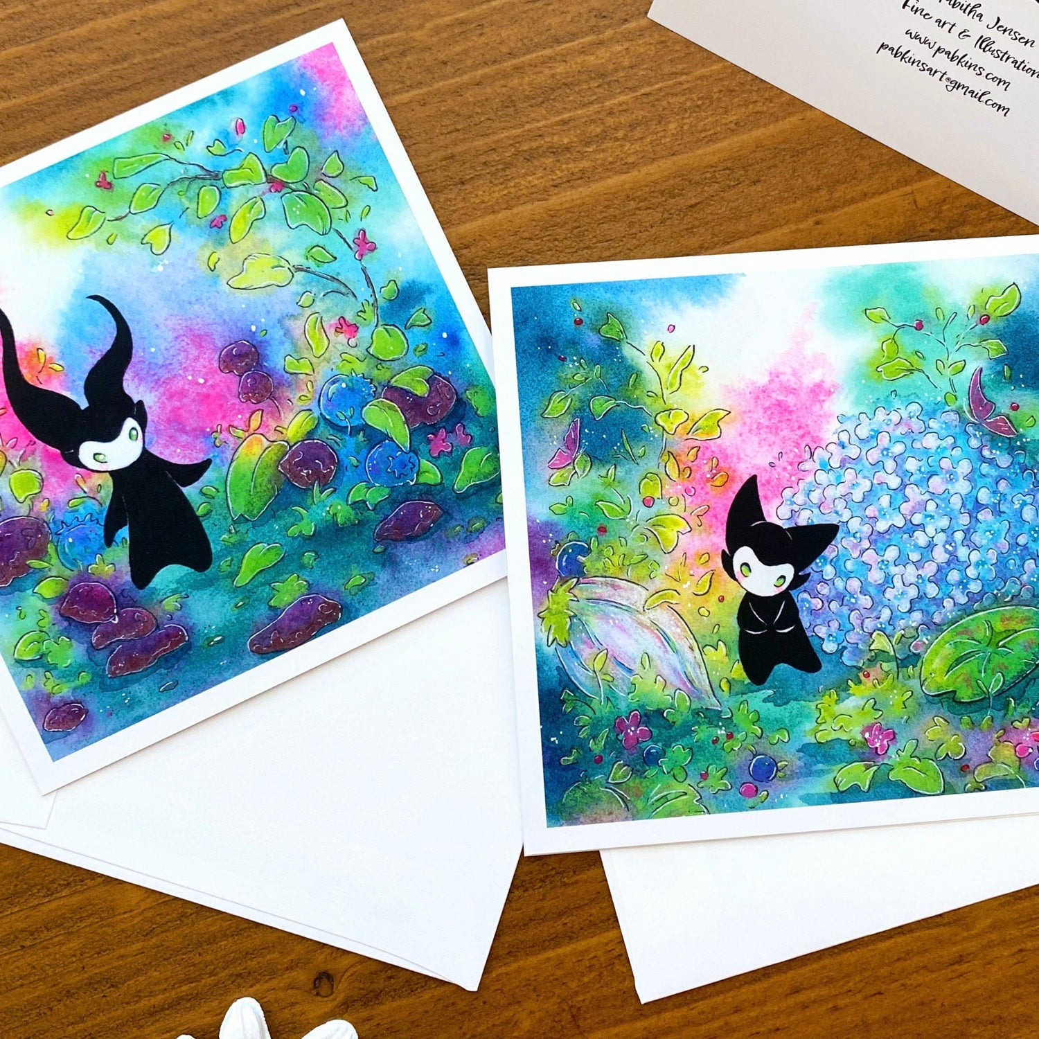 Little Spirit Garden - blank greeting cards Double View