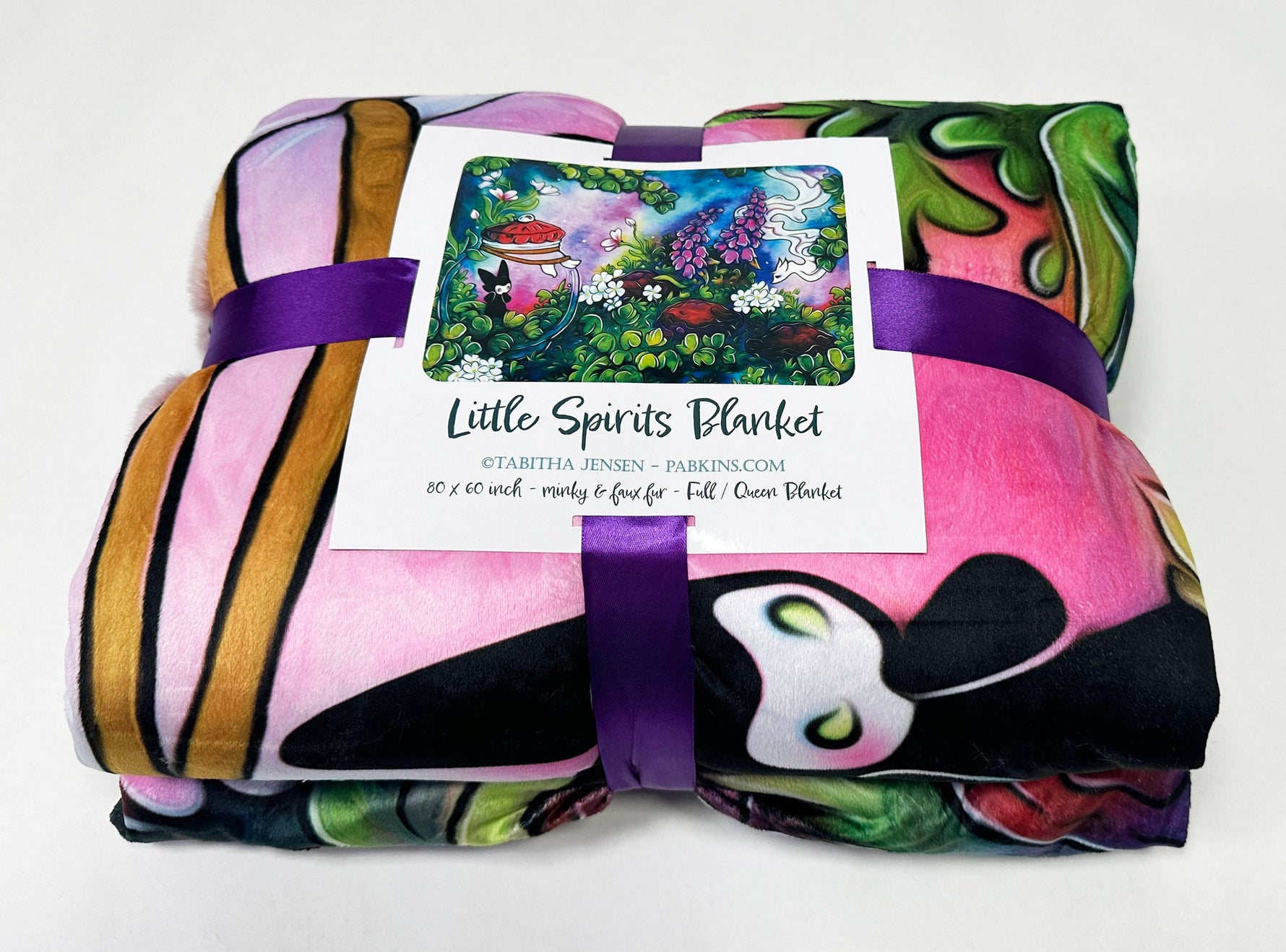 Little Spirit Jar and Smoke Fox - Full / Queen Blanket Packaged