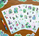 Little Spirits - 5 Sheet designs - vinyl sticker sheet full view
