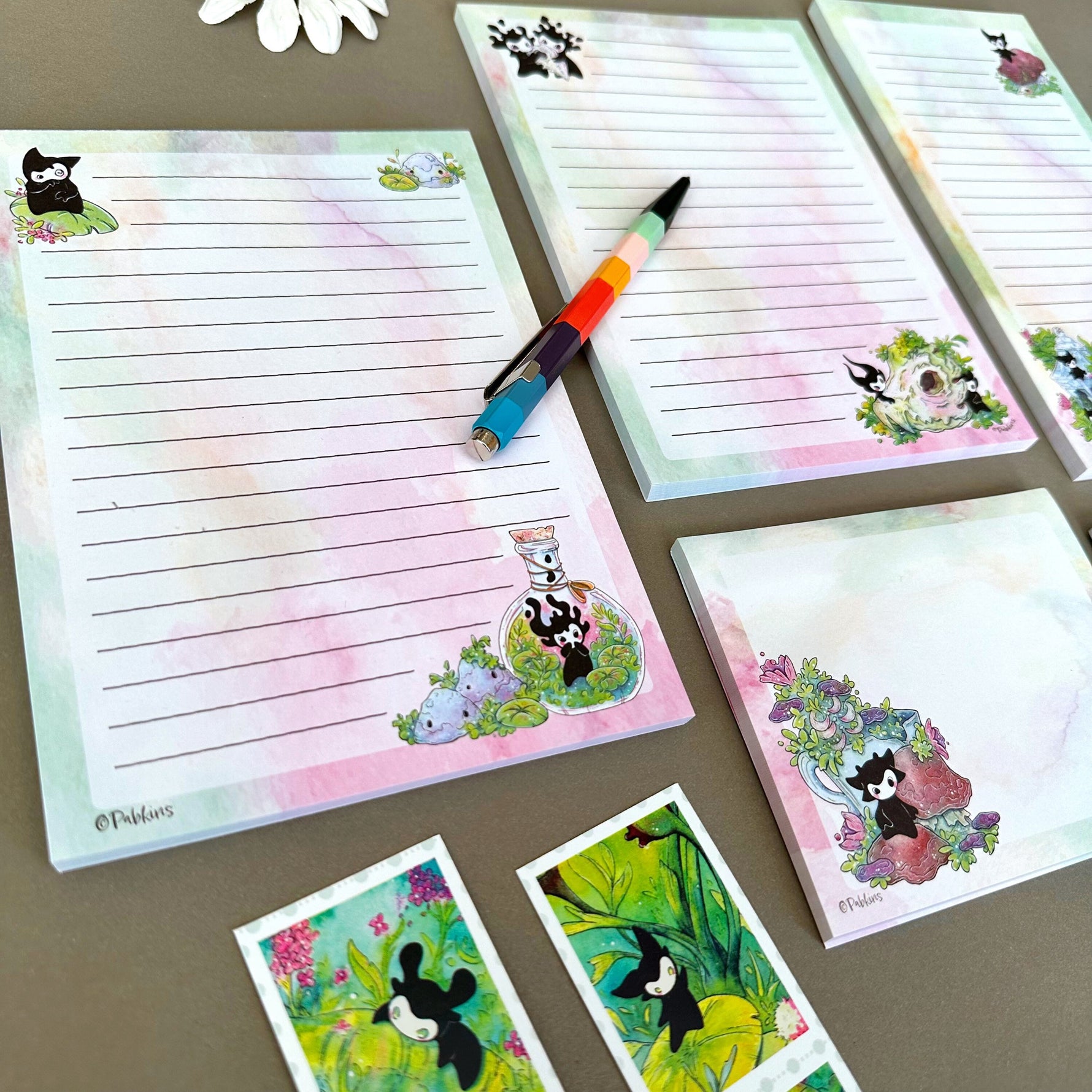 Little Spirits - Stationery notepad set angle view