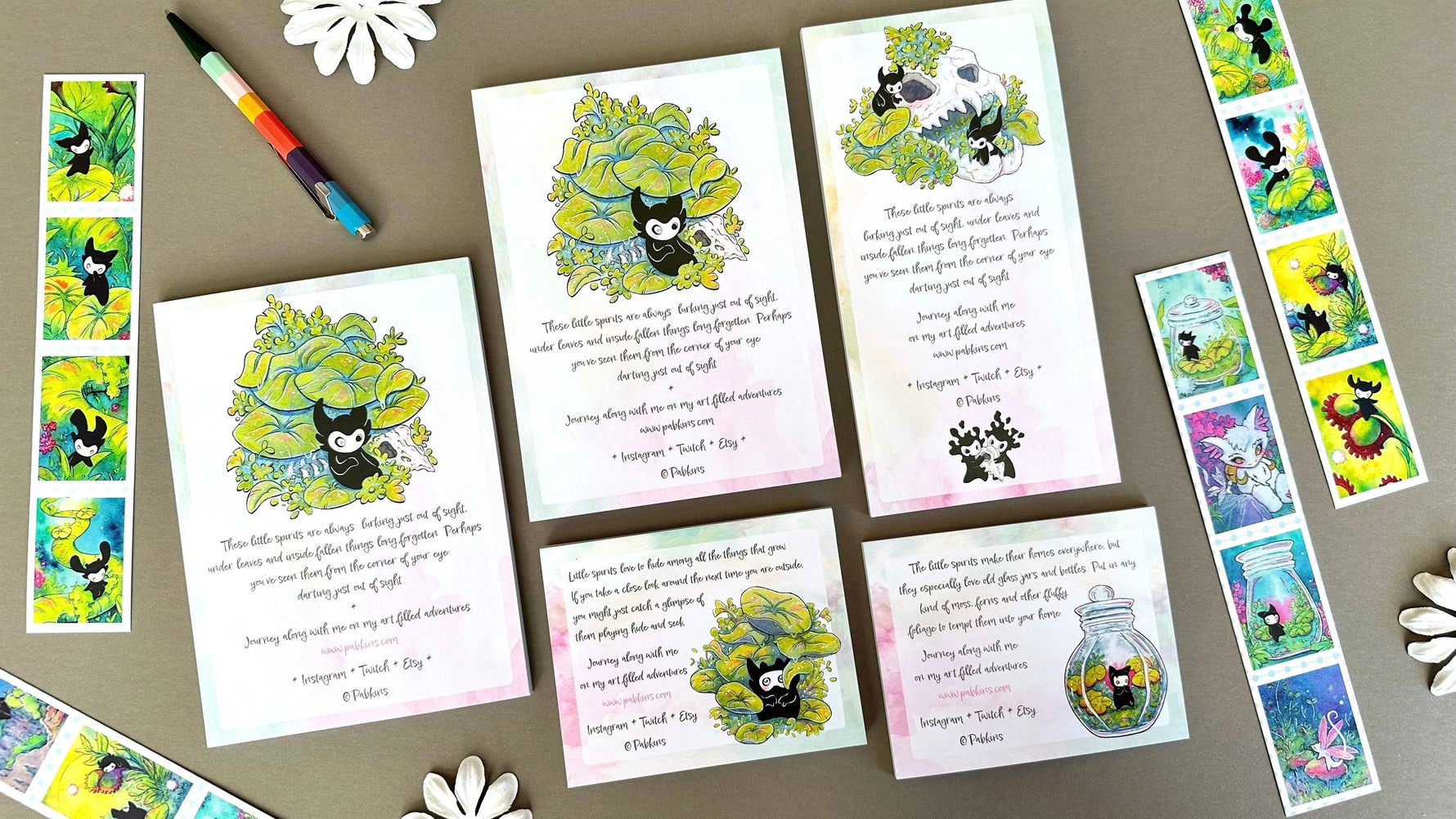 Little Spirits - Stationery notepad set full view