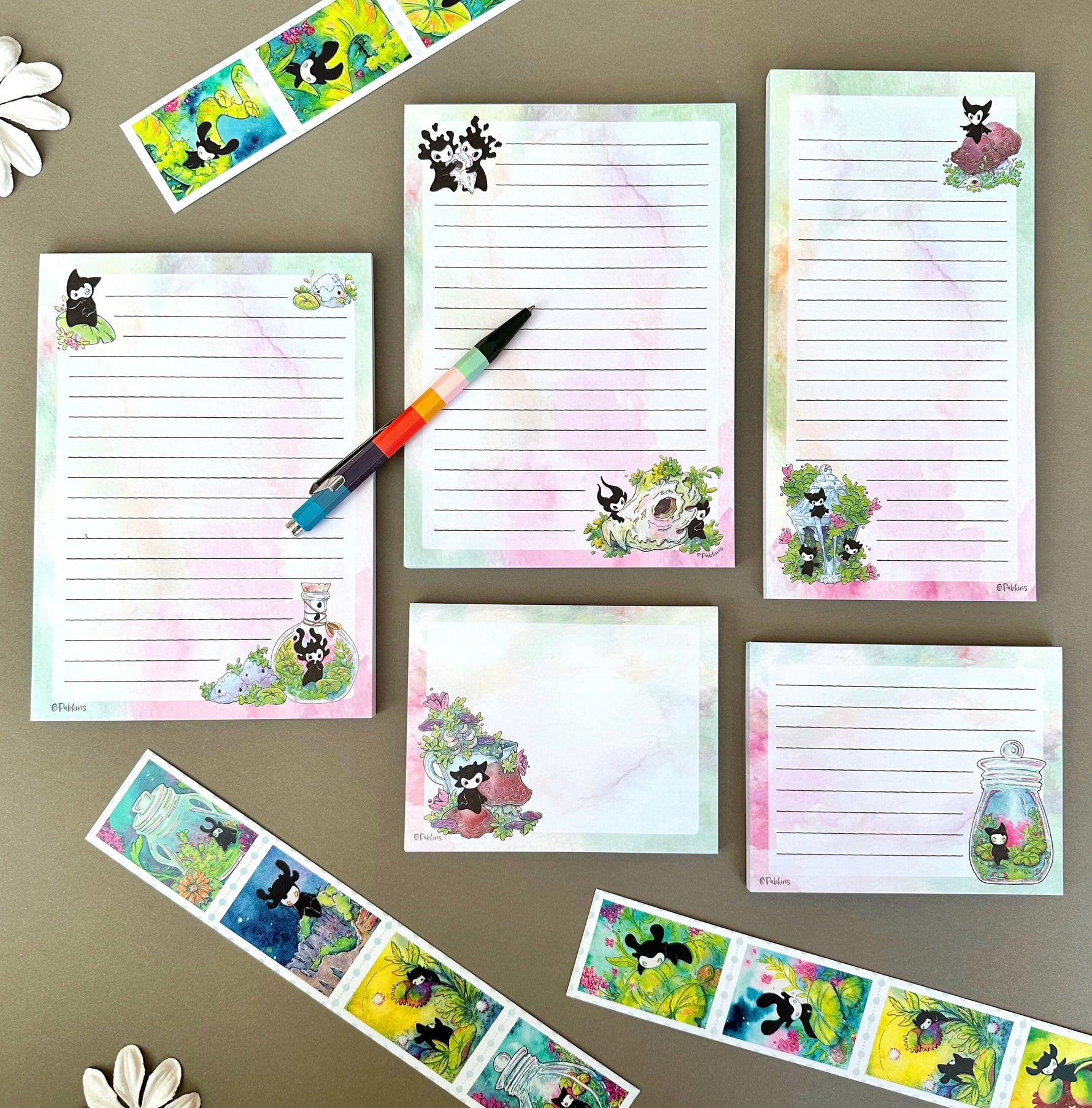 Little Spirits - Stationery notepad set full view 3