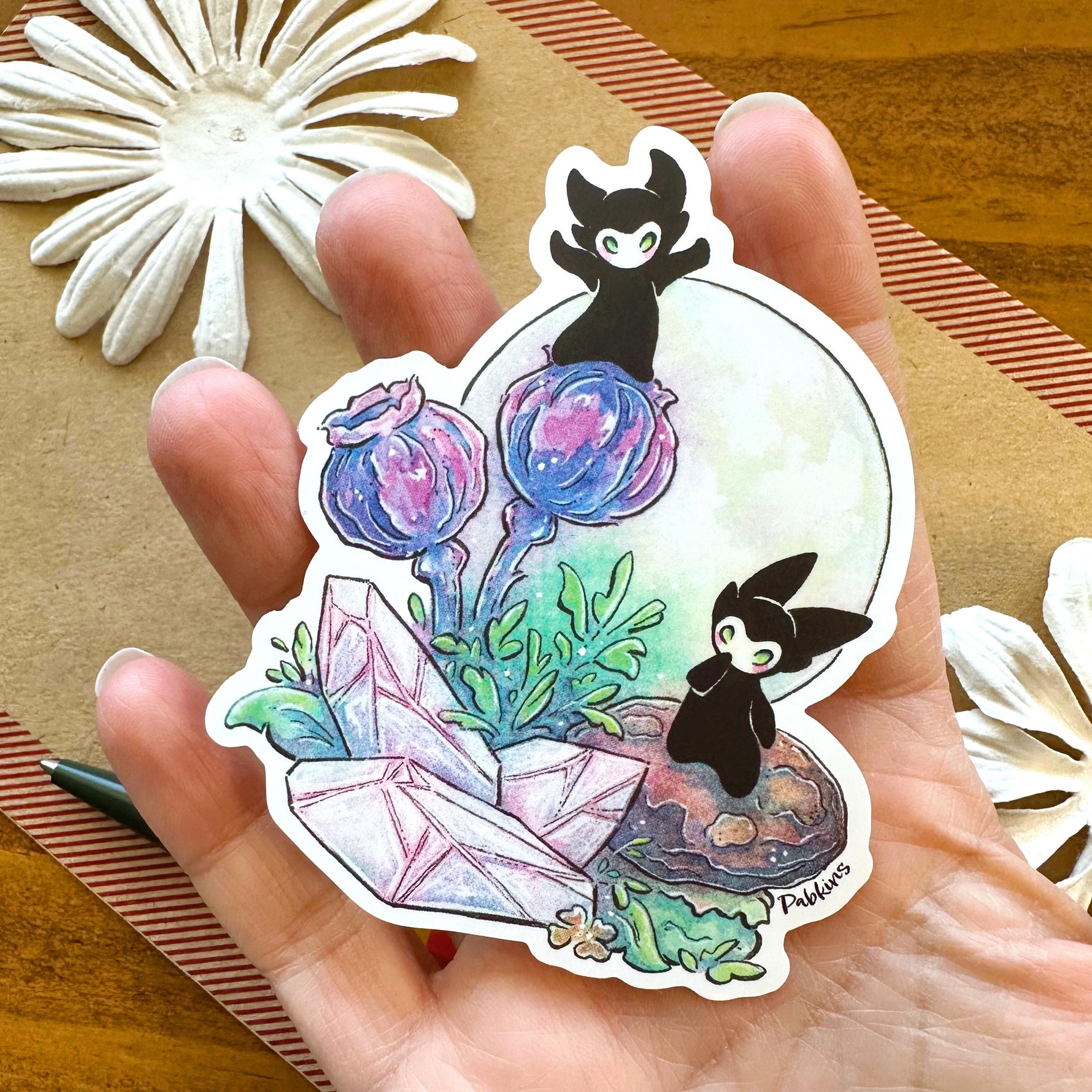 Magic Crystals - Little Spirits - vinyl sticker Alt View