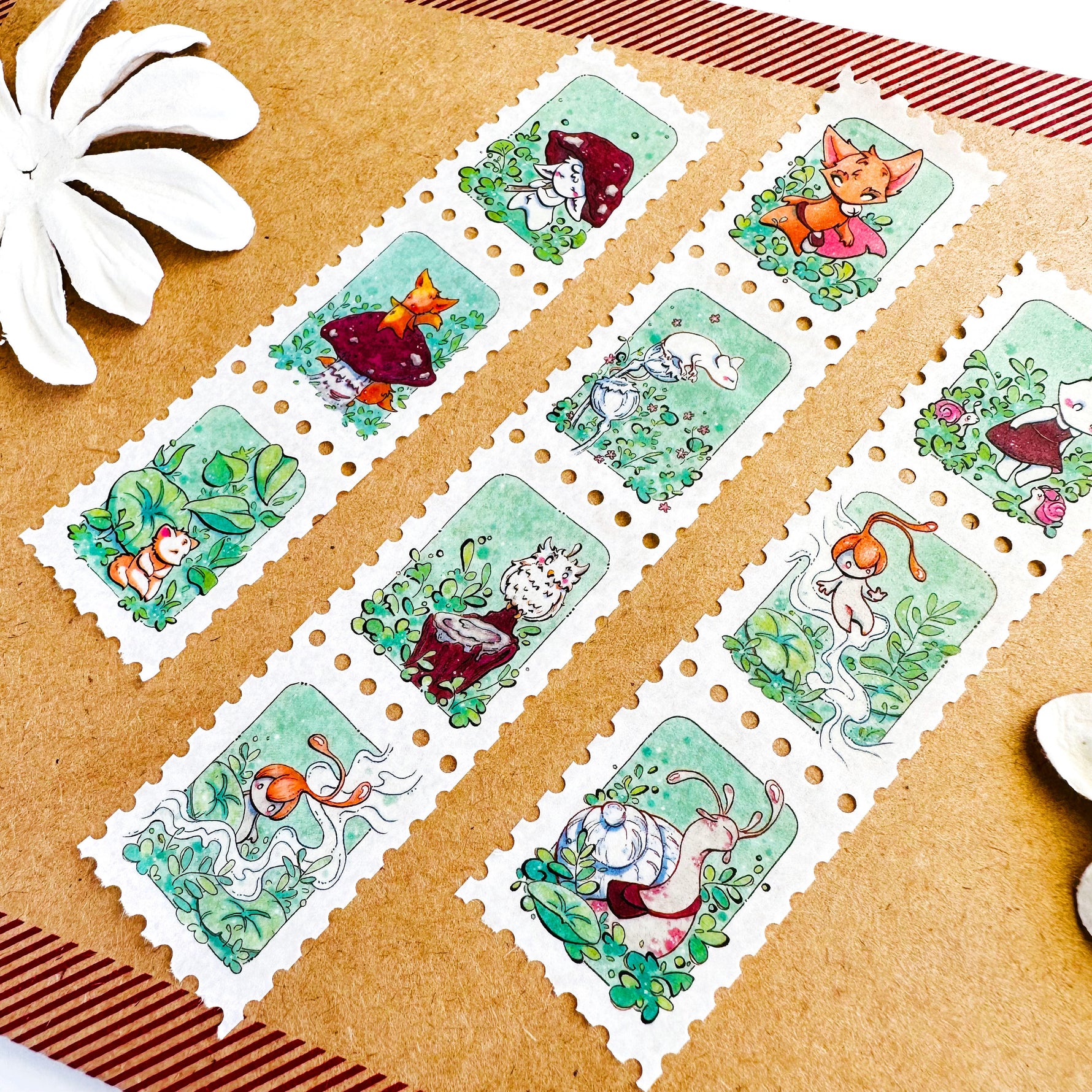 Minty Dreams - Stamp Style Washi Tape Full View 2