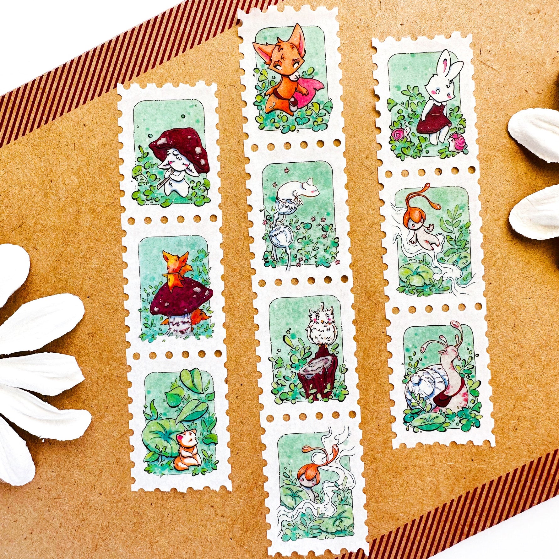 Minty Dreams - Stamp Style Washi Tape Full View 3