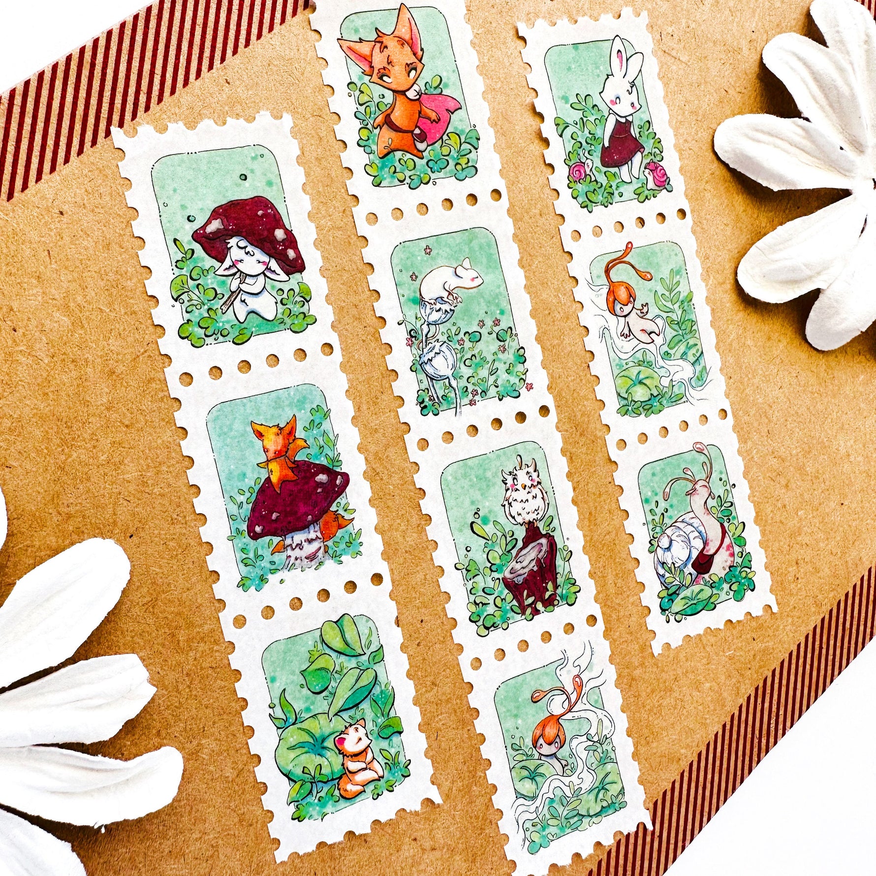 Minty Dreams - Stamp Style Washi Tape Full View 5
