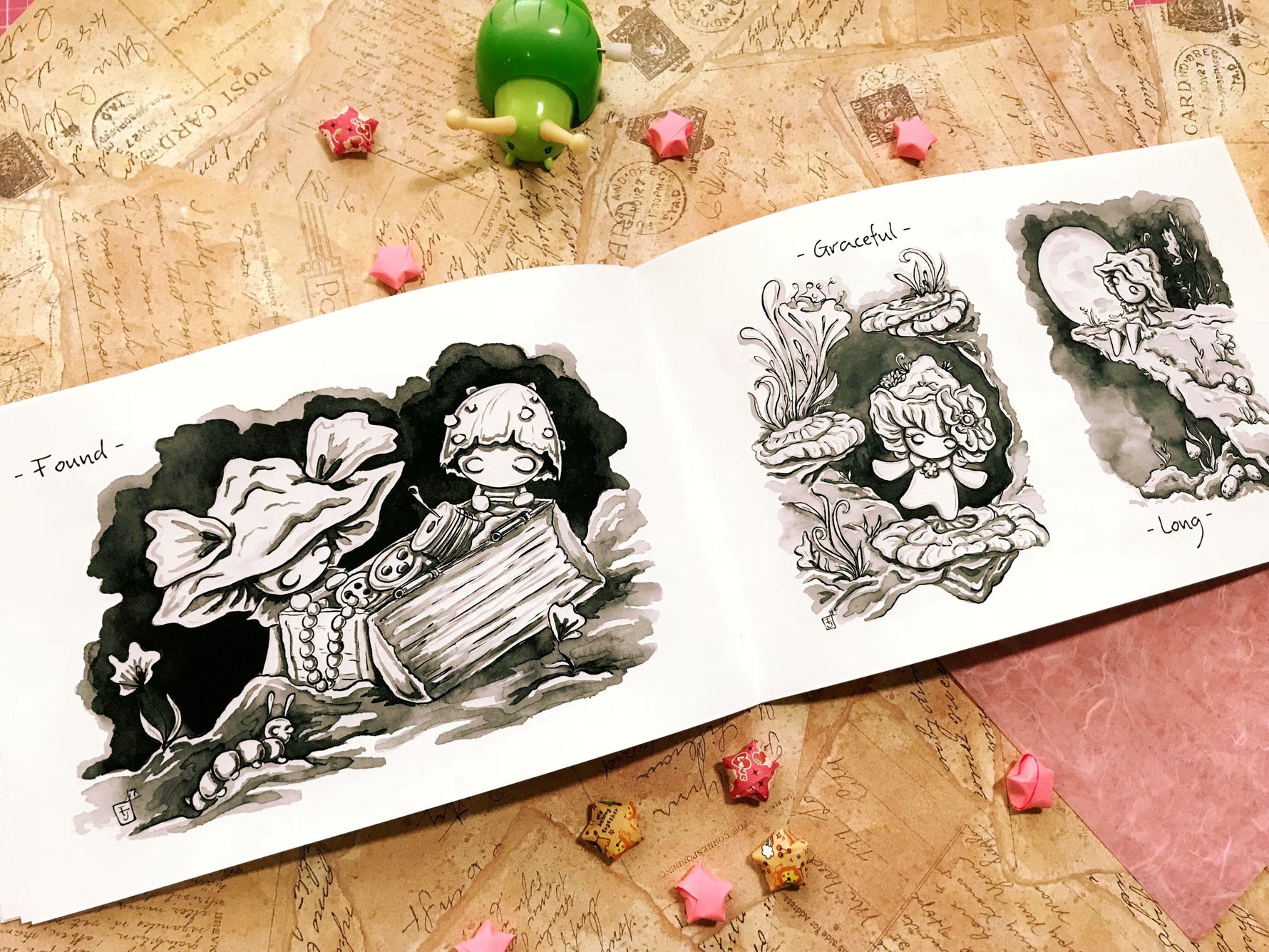 Mushi Adventures by Pabkins - Inktober 2017 Art Book zine interior