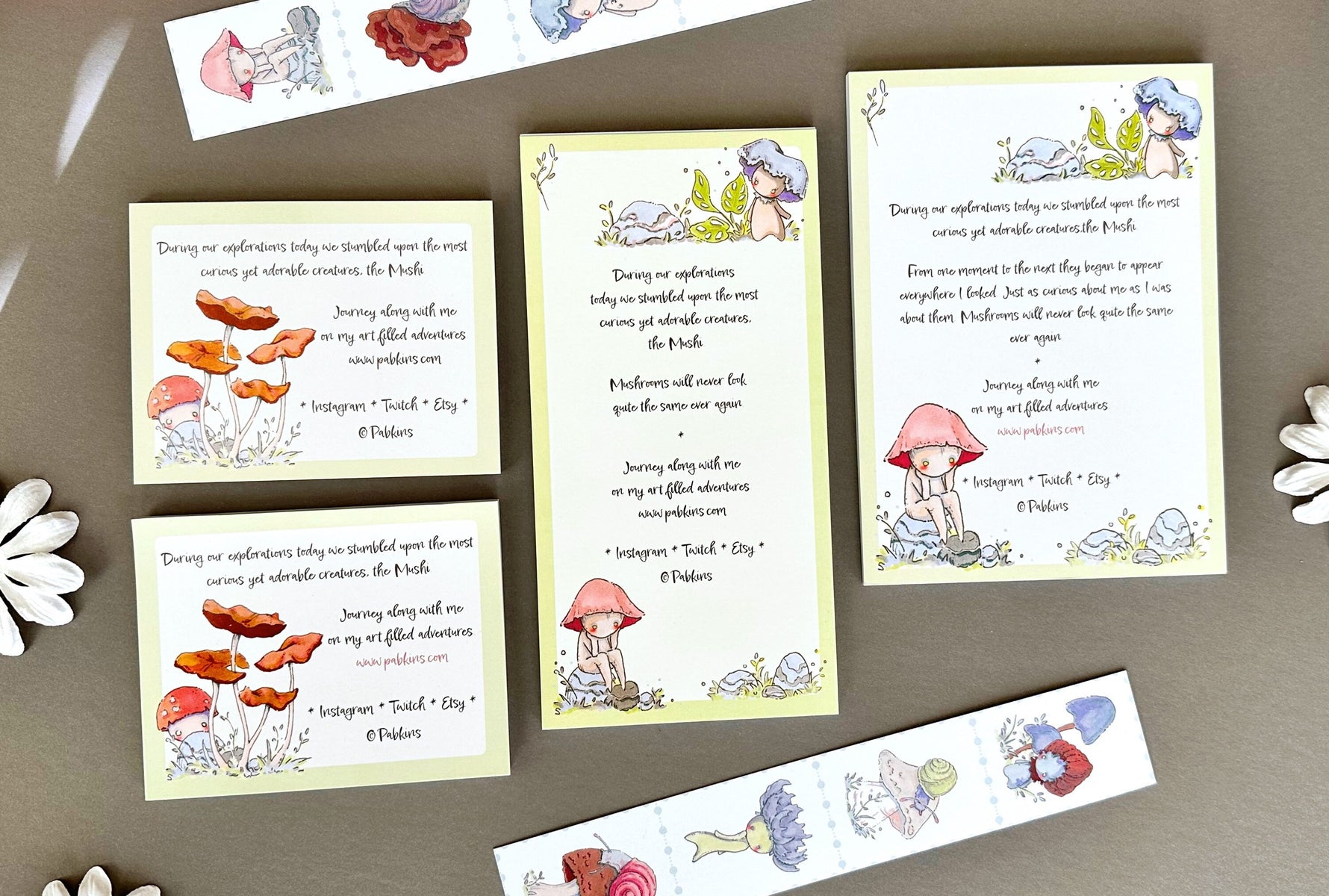 Mushi Garden - Stationery notepad set alt full view 2