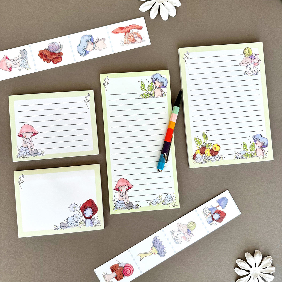 Mushi Garden - Stationery notepad set full view 2