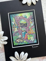 Original Watercolor Painting - Home of the Hedge Witch Front View